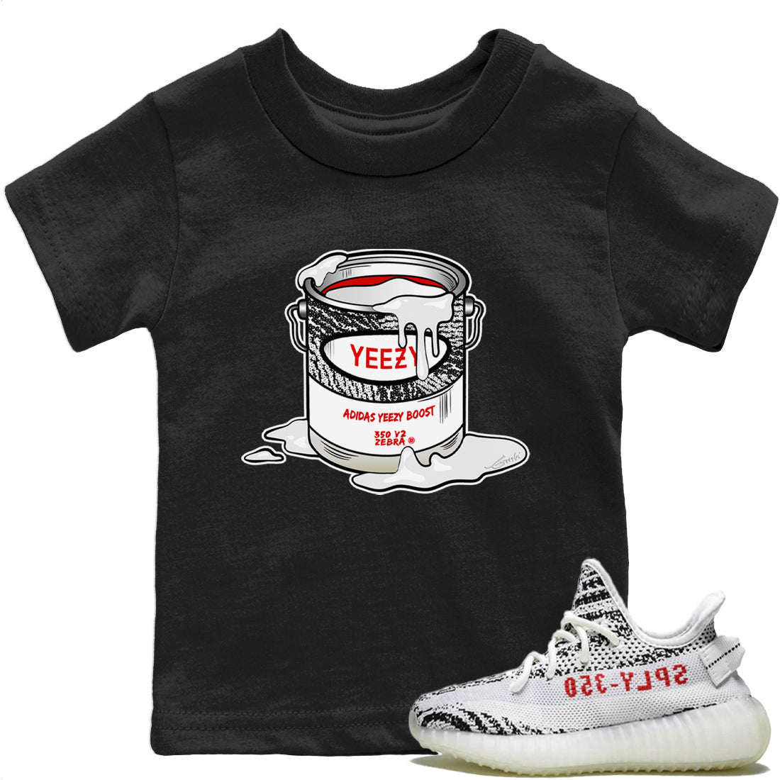 Yeezy 350 Zebra Shirt To Match Jordans Bucket Sneaker Tees Yeezy 350 Zebra Drip Gear Zone Sneaker Matching Clothing Kids Shirts