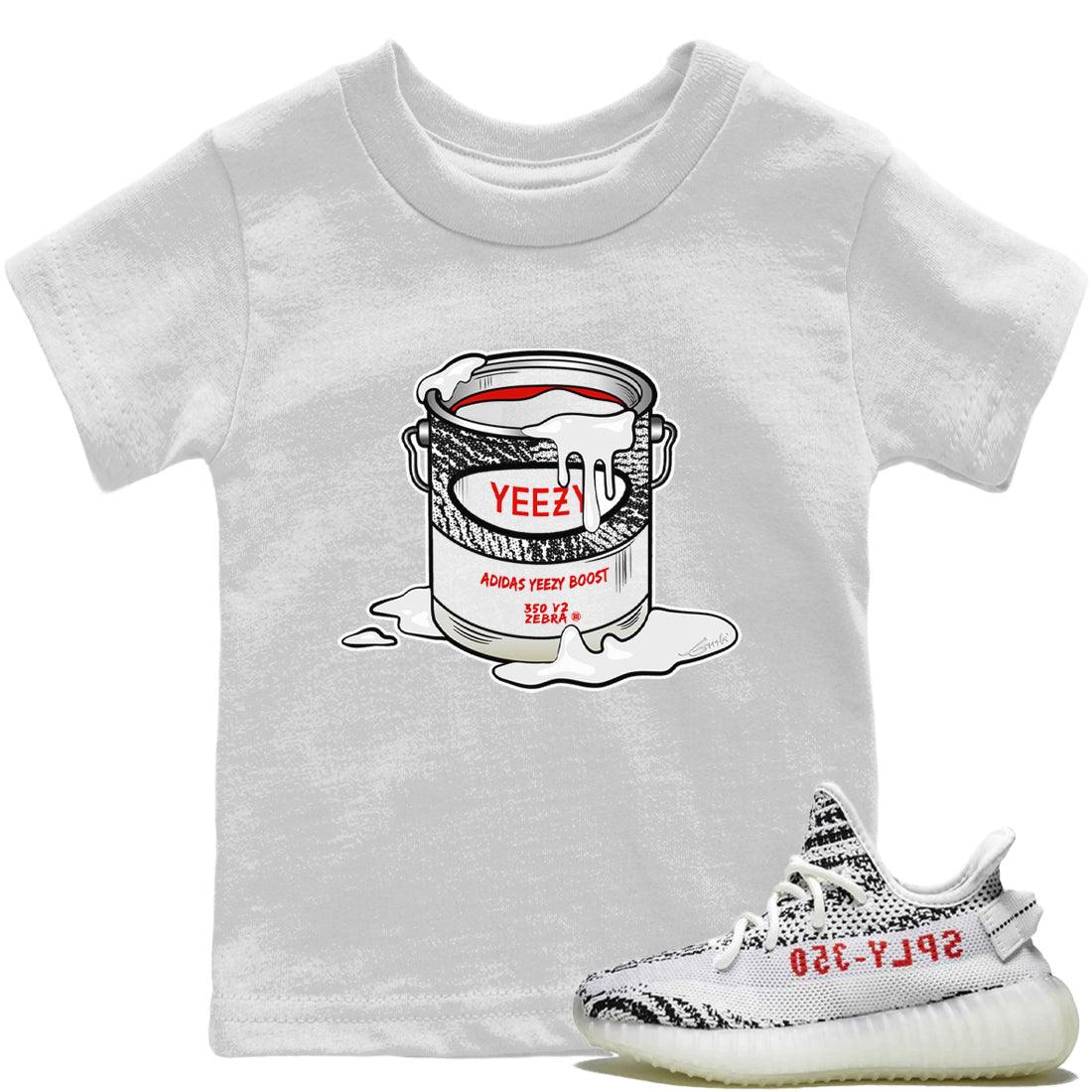 Yeezy 350 Zebra Shirt To Match Jordans Bucket Sneaker Tees Yeezy 350 Zebra Drip Gear Zone Sneaker Matching Clothing Kids Shirts