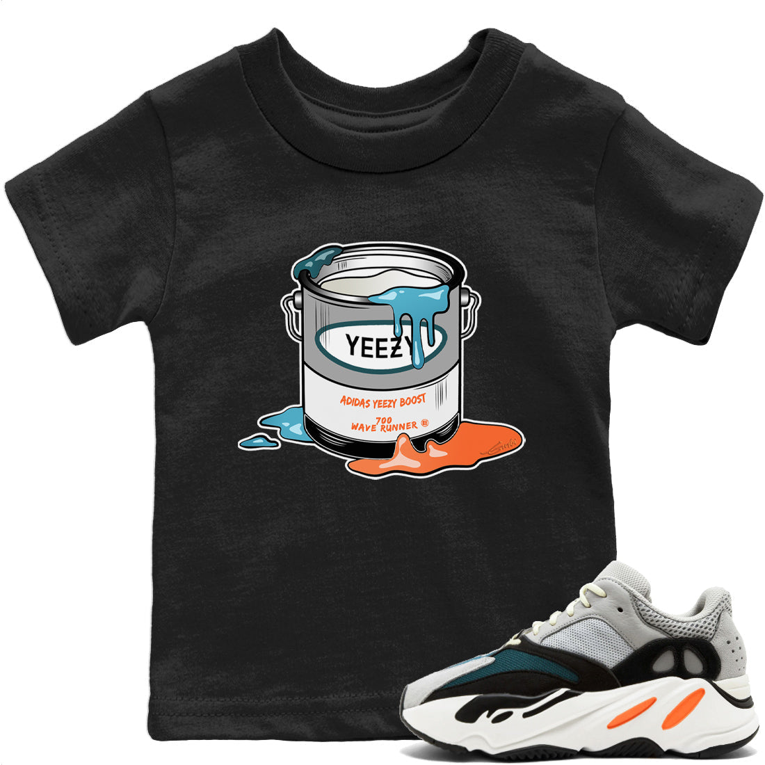 Yeezy 700 Wave Runner Shirt To Match Jordans Bucket Sneaker Tees Yeezy 700 Wave Runner Drip Gear Zone Sneaker Matching Clothing Kids Shirts