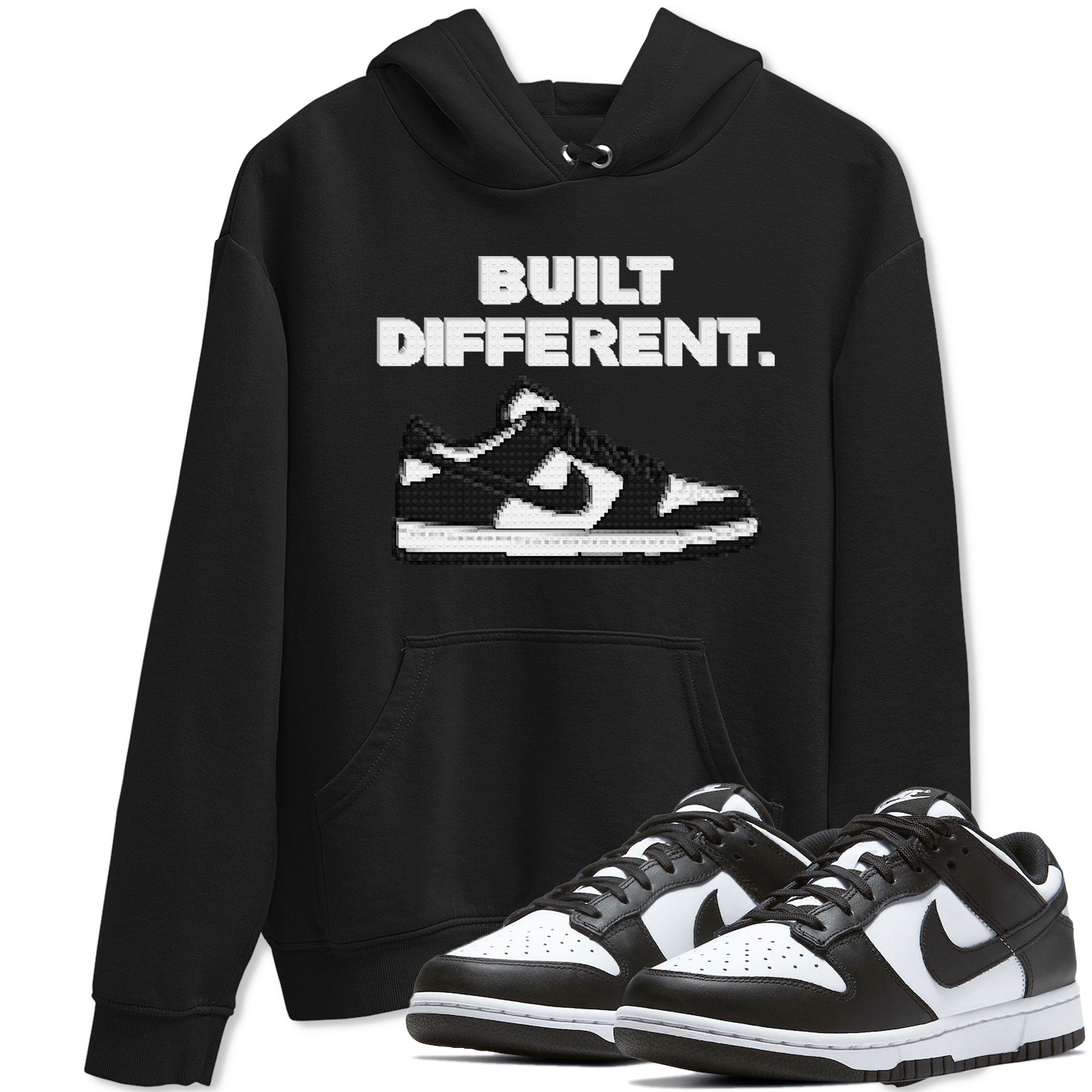 Dunk Low Panda Dunks Black White shirt to match jordans Built Different sneaker tees Dunk Panda Drip Gear Zone Sneaker Matching Cotton Shirt unisex cotton Black 1 crew neck shirt