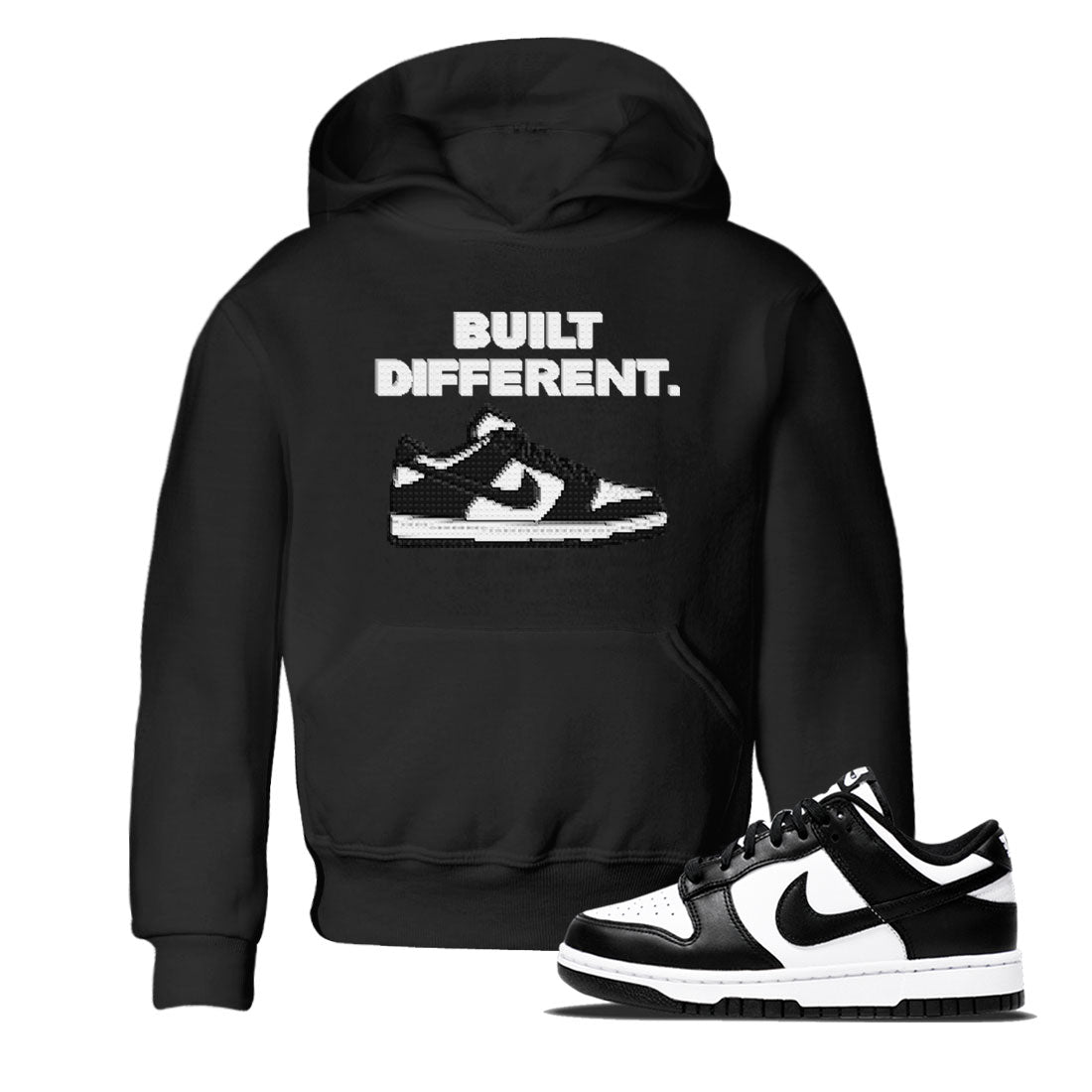 Dunk Low Panda Dunks Black White shirt to match jordans Built Different sneaker tees Dunk Panda Drip Gear Zone Sneaker Matching Cotton Shirt baby toddler Black 1 cotton Shirt