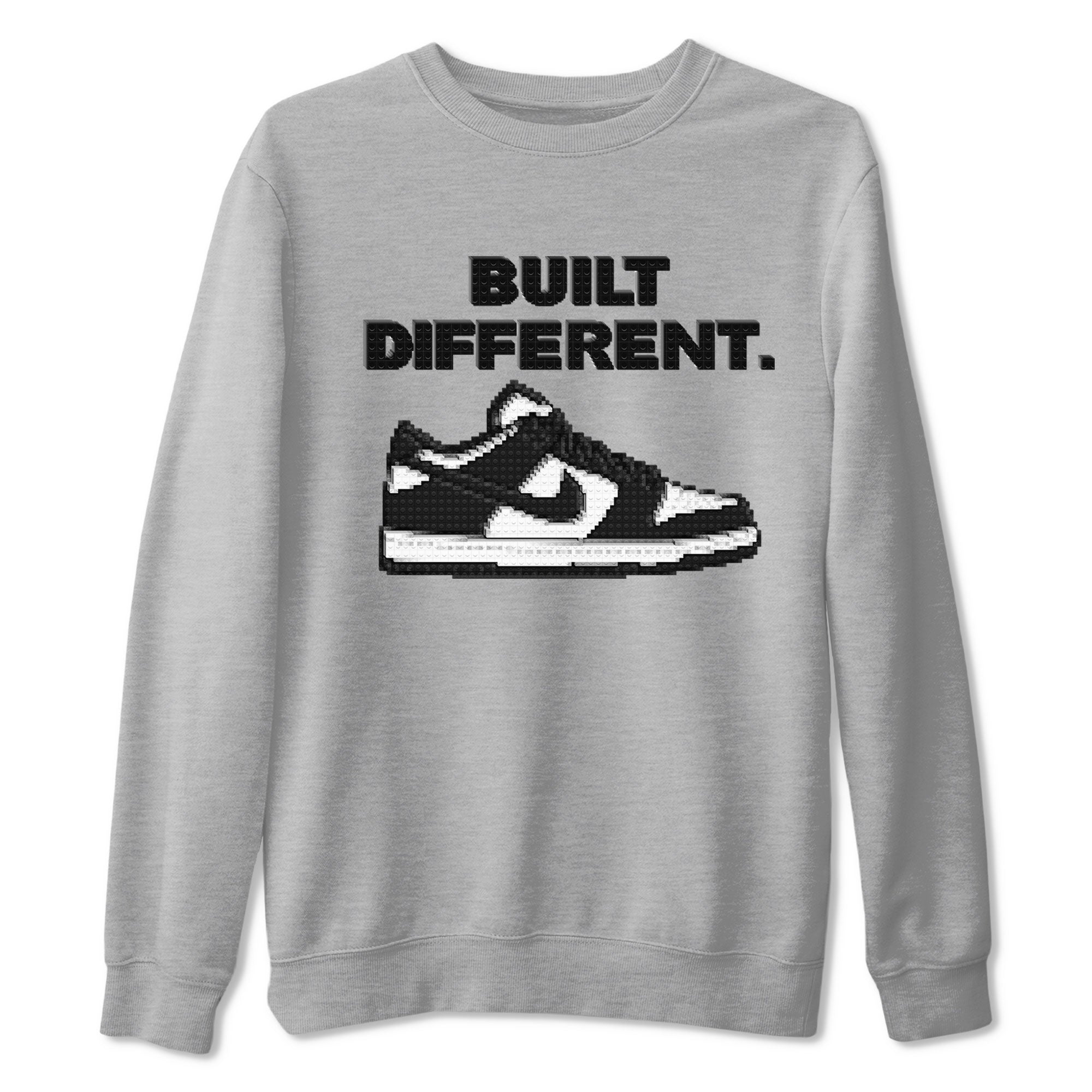 Dunk Low Panda Dunks Black White shirt to match jordans Built Different sneaker tees Dunk Panda Drip Gear Zone Sneaker Matching Cotton Shirt unisex cotton Heather Grey 2 crew neck shirt