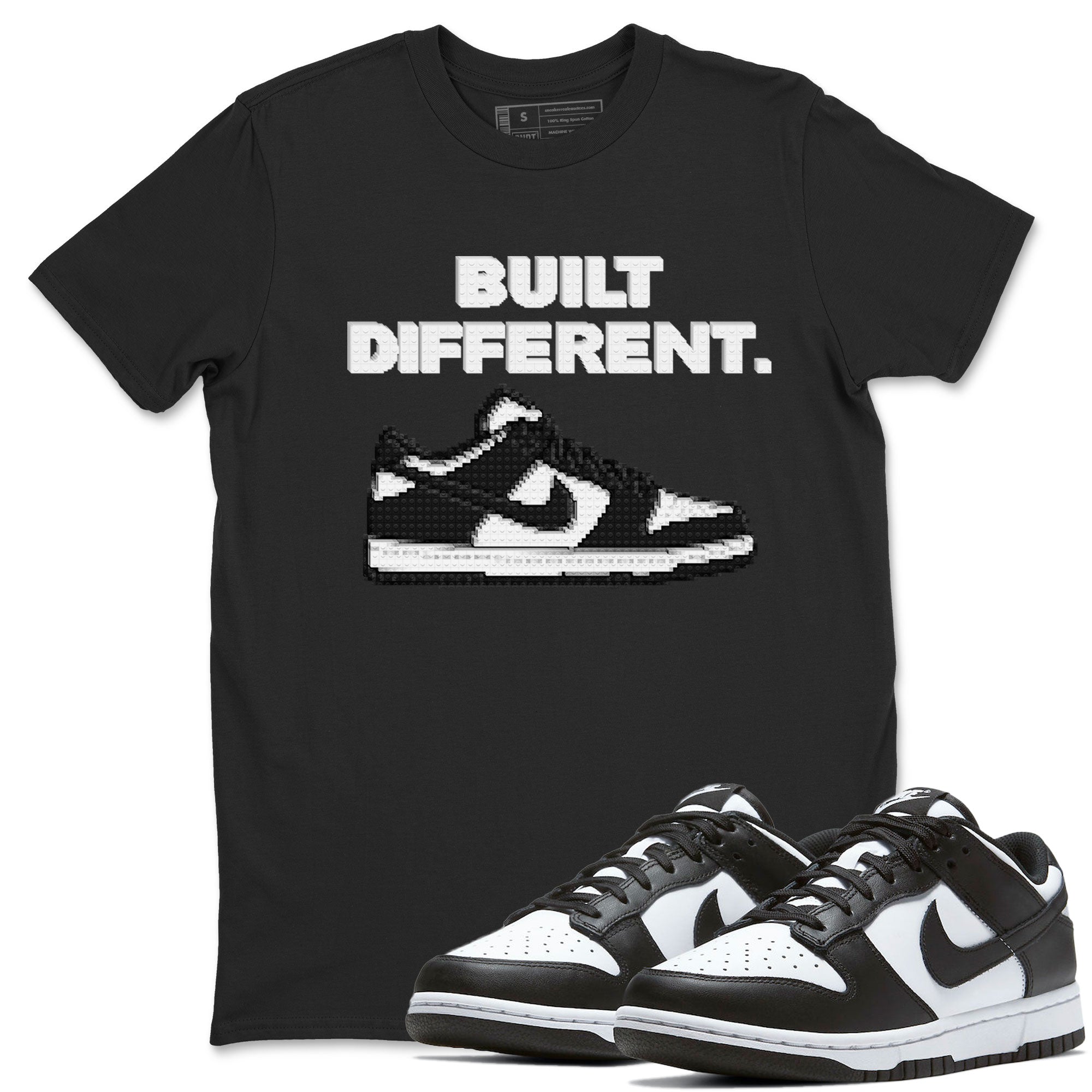 Dunk Low Panda Dunks Black White shirt to match jordans Built Different sneaker tees Dunk Panda Drip Gear Zone Sneaker Matching Cotton Shirt unisex cotton Black 1 crew neck shirt