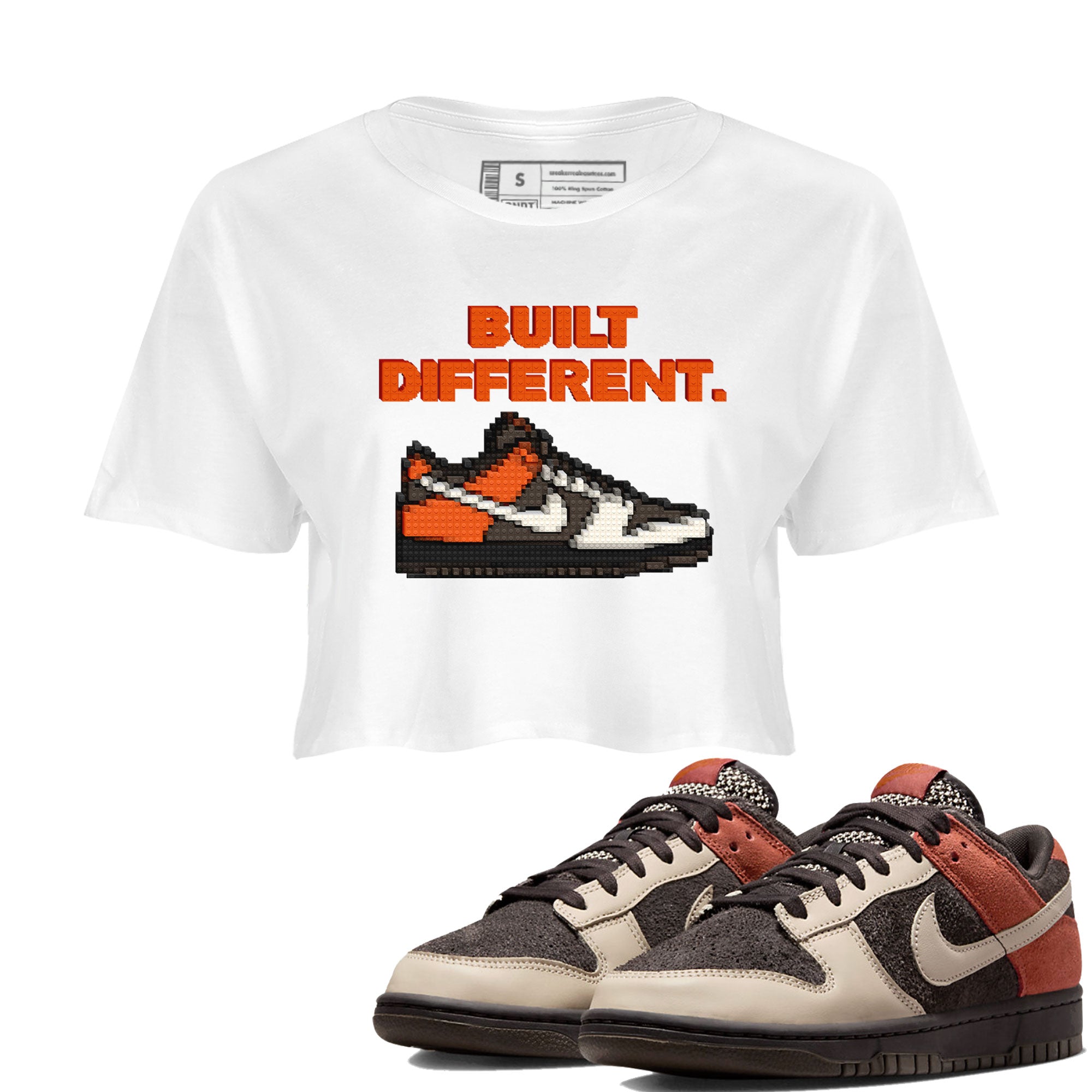 Dunk Red Panda shirt to match jordans Built Different sneaker tees Dunks Red Panda Drip Gear Zone Sneaker Matching Cotton Shirt White 1 crop length shirt