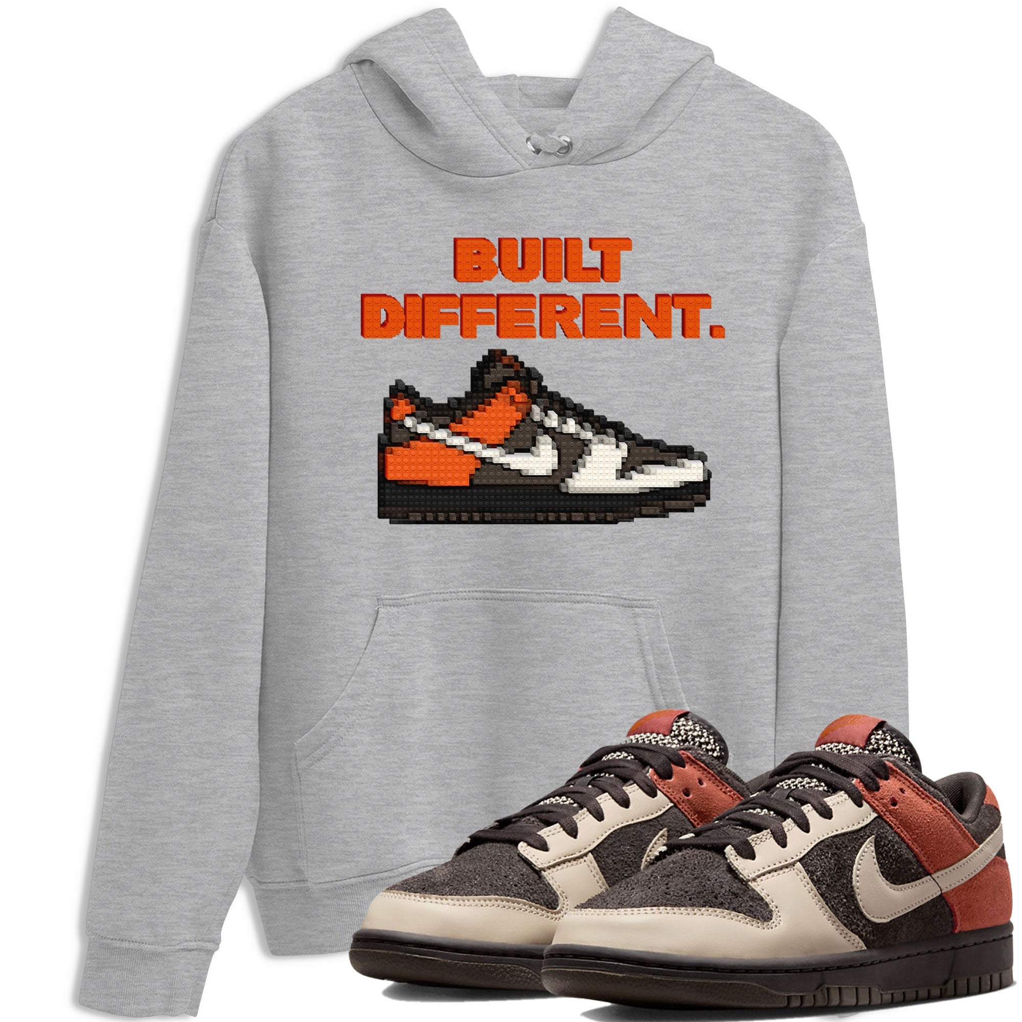Dunk Red Panda shirt to match jordans Built Different sneaker tees Dunks Red Panda Drip Gear Zone Sneaker Matching Cotton Shirt unisex cotton Heather Grey 1 crew neck shirt