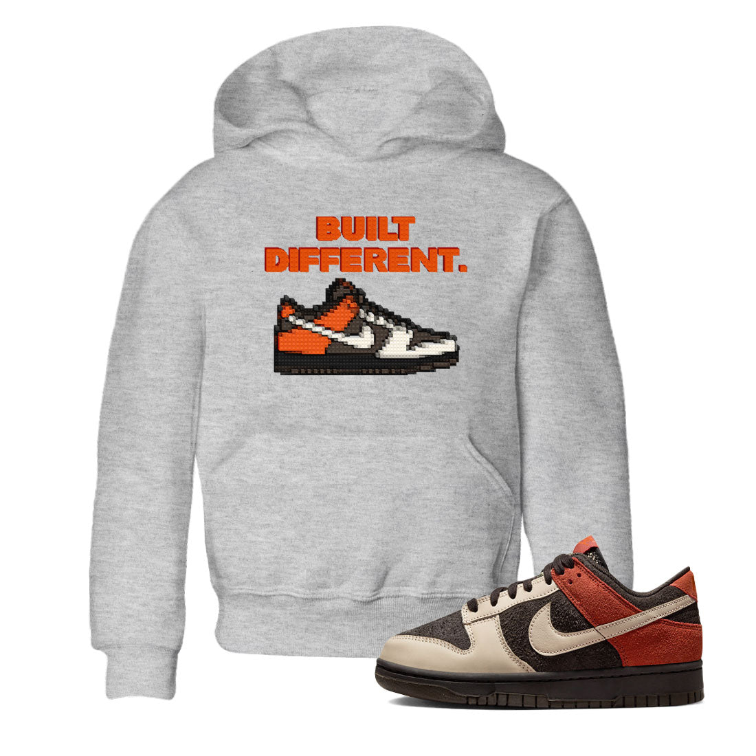 Dunk Red Panda shirt to match jordans Built Different sneaker tees Dunks Red Panda Drip Gear Zone Sneaker Matching Cotton Shirt baby toddler Heather Grey 1 cotton Shirt