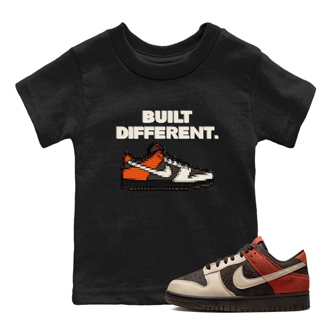 Dunk Red Panda shirt to match jordans Built Different sneaker tees Dunks Red Panda Drip Gear Zone Sneaker Matching Cotton Shirt baby toddler Black 1 cotton Shirt