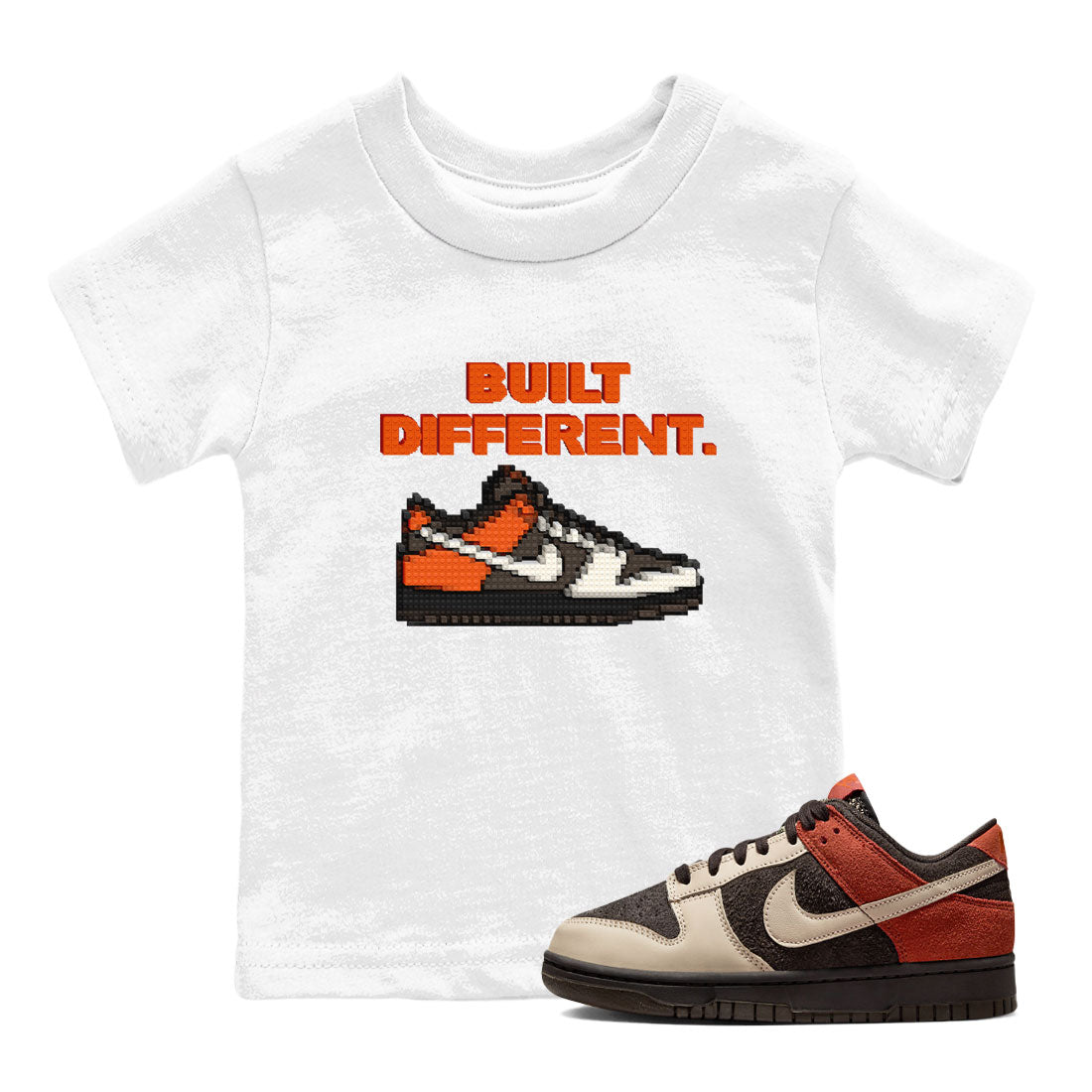 Dunk Red Panda shirt to match jordans Built Different sneaker tees Dunks Red Panda Drip Gear Zone Sneaker Matching Cotton Shirt baby toddler White 1 cotton Shirt