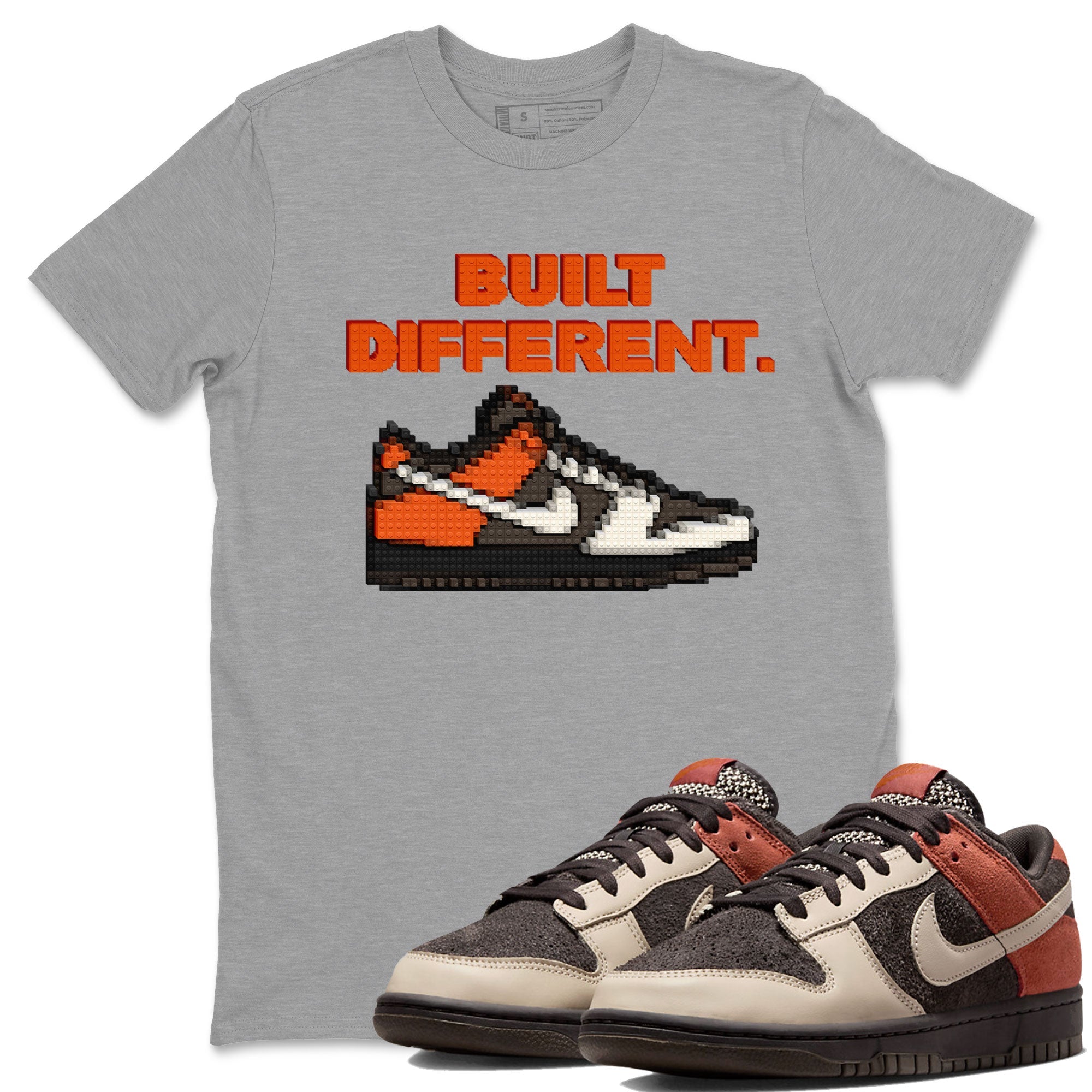 Dunk Red Panda shirt to match jordans Built Different sneaker tees Dunks Red Panda Drip Gear Zone Sneaker Matching Cotton Shirt unisex cotton Heather Grey 1 crew neck shirt