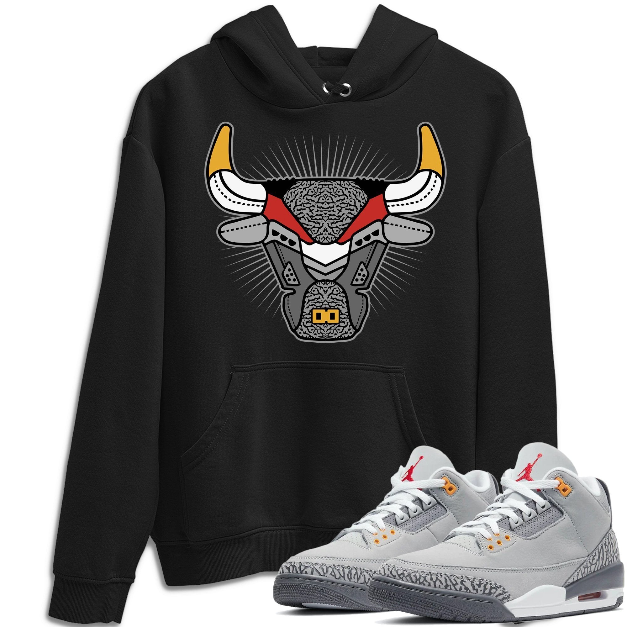 Jordan 3 Cool Grey Shirt To Match Jordans Bull Head Sneaker Tees Jordan 3 Cool Grey Drip Gear Zone Sneaker Matching Clothing Unisex Shirts