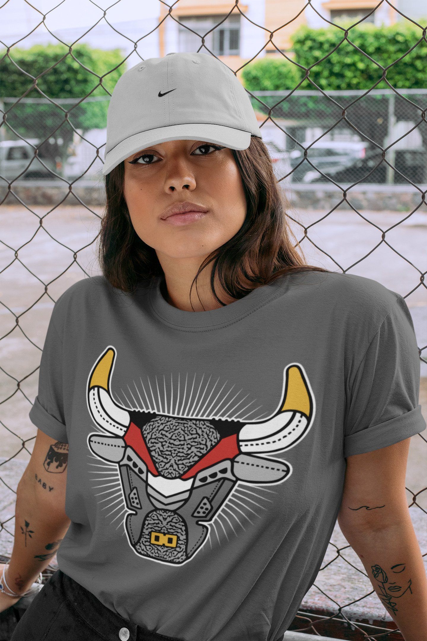 Jordan 3 Cool Grey Shirt To Match Jordans Bull Head Sneaker Tees Jordan 3 Cool Grey Drip Gear Zone Sneaker Matching Clothing Unisex Shirts