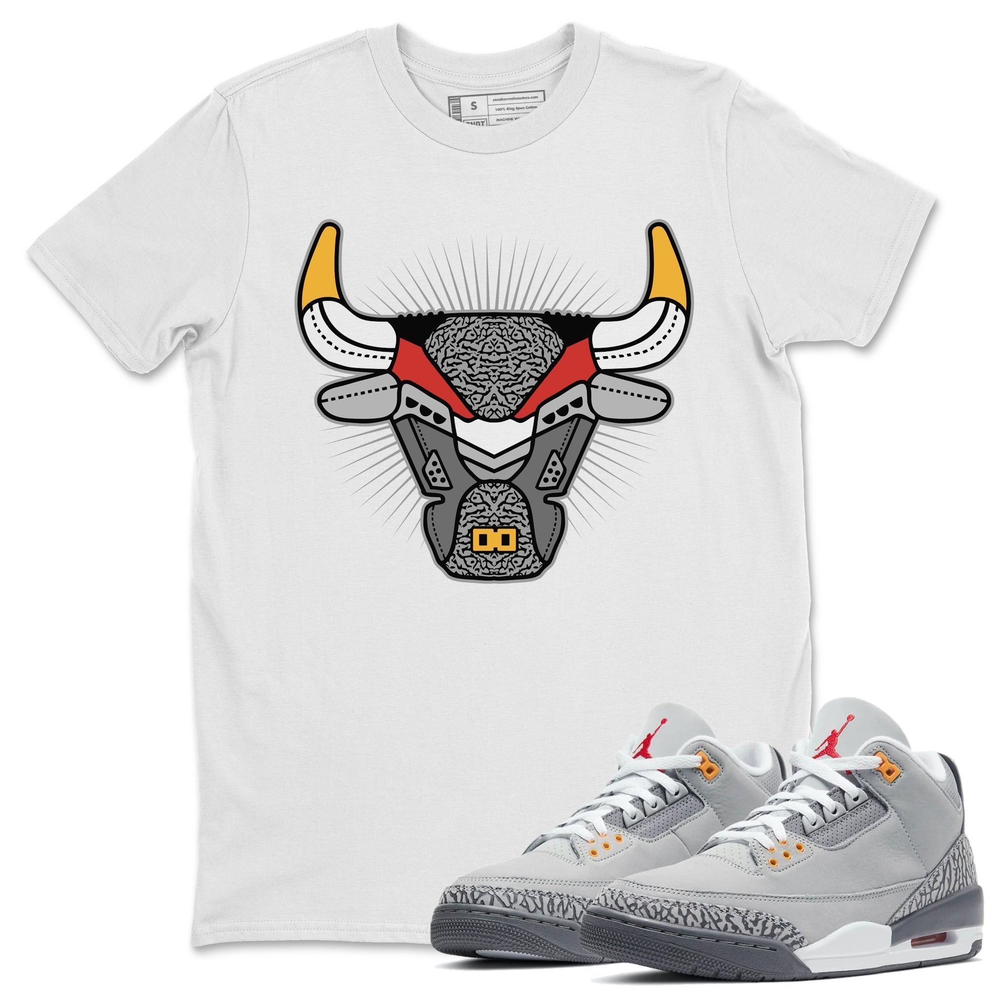 Jordan 3 Cool Grey Shirt To Match Jordans Bull Head Sneaker Tees Jordan 3 Cool Grey Drip Gear Zone Sneaker Matching Clothing Unisex Shirts