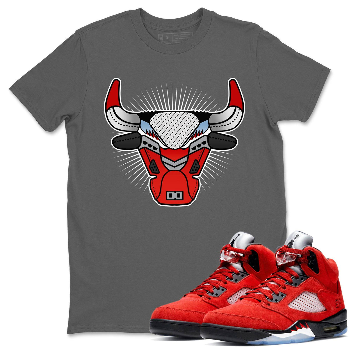Jordan 5 Raging Bull Shirt To Match Jordans Bull Head Sneaker Tees Jordan 5 Raging Bull Drip Gear Zone Sneaker Matching Clothing Unisex Shirts