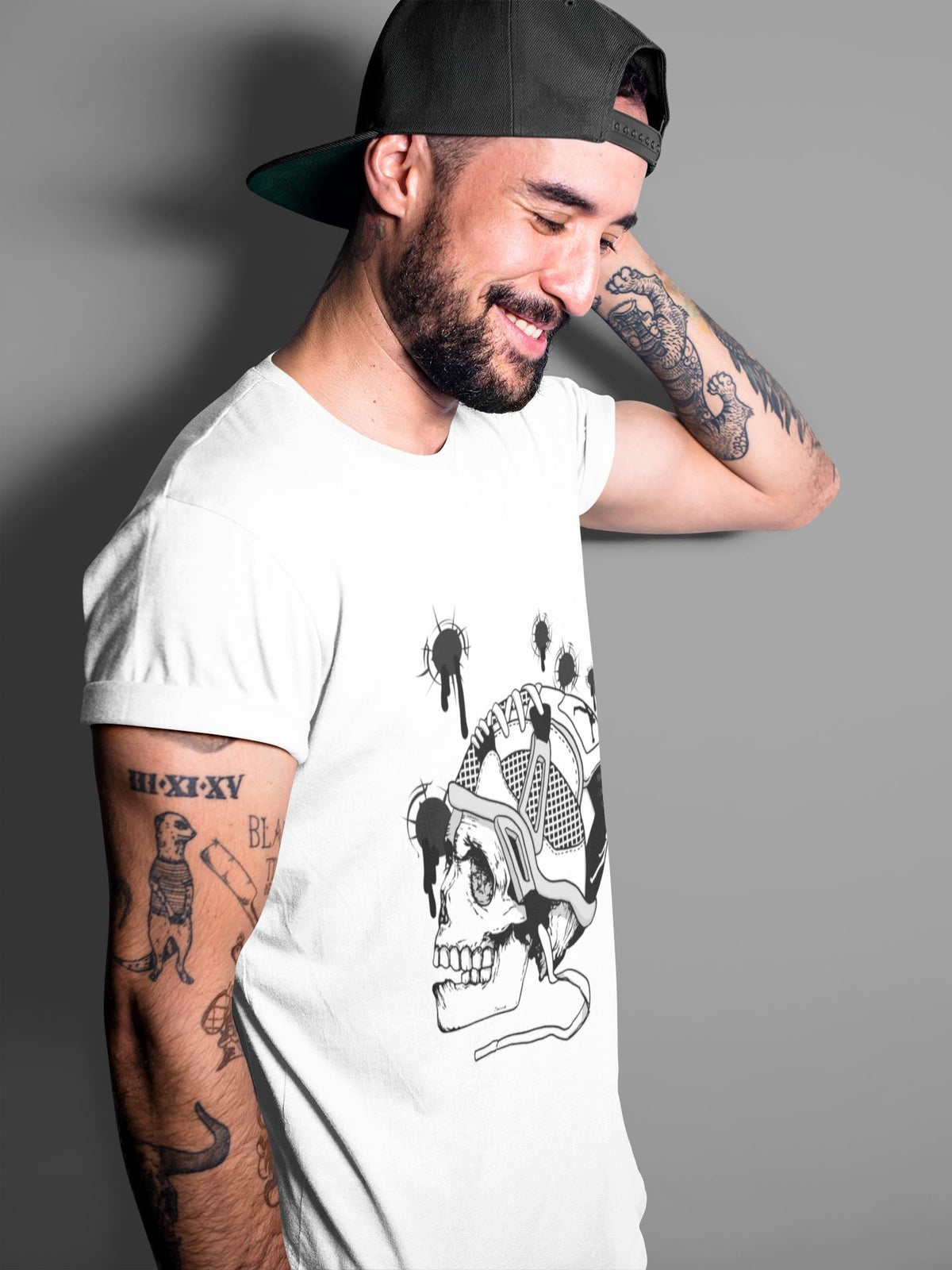 Jordan 4 Military Black Sneaker Matching T-Shirt Bullet Holes Sneaker Tees Jordan 4 Military Black Sneaker Release Tees Crew Neck Tees