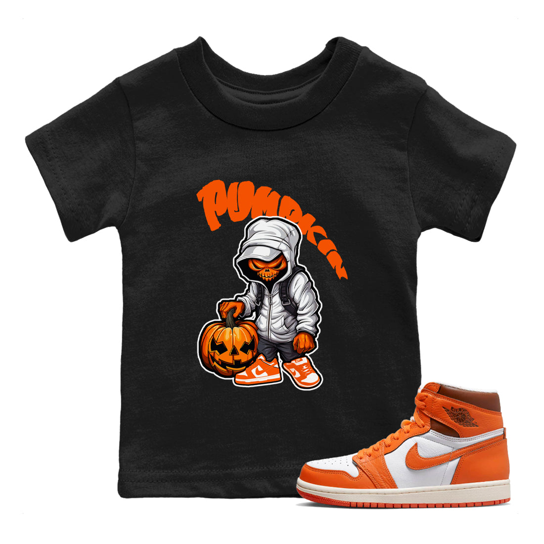 Air Jordan 1 Starfish shirt to match jordans Bustard Pumpkin Streetwear Sneaker Shirt AJ1Starfish Drip Gear Zone Sneaker Matching Clothing Baby Toddler Black 1 T-Shirt Halloween Custumes