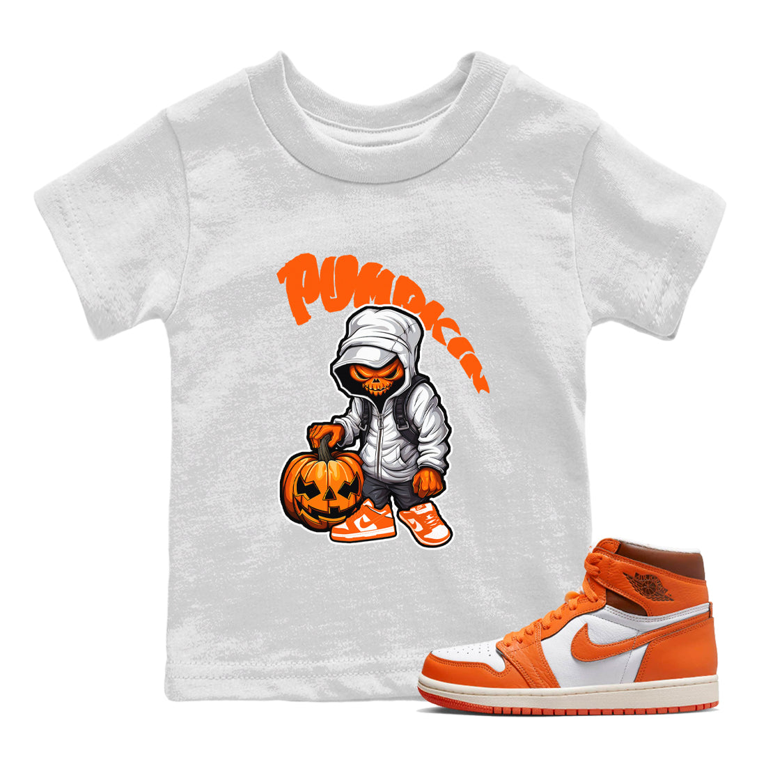 Air Jordan 1 Starfish shirt to match jordans Bustard Pumpkin Streetwear Sneaker Shirt AJ1Starfish Drip Gear Zone Sneaker Matching Clothing Baby Toddler White 1 T-Shirt Halloween Custumes