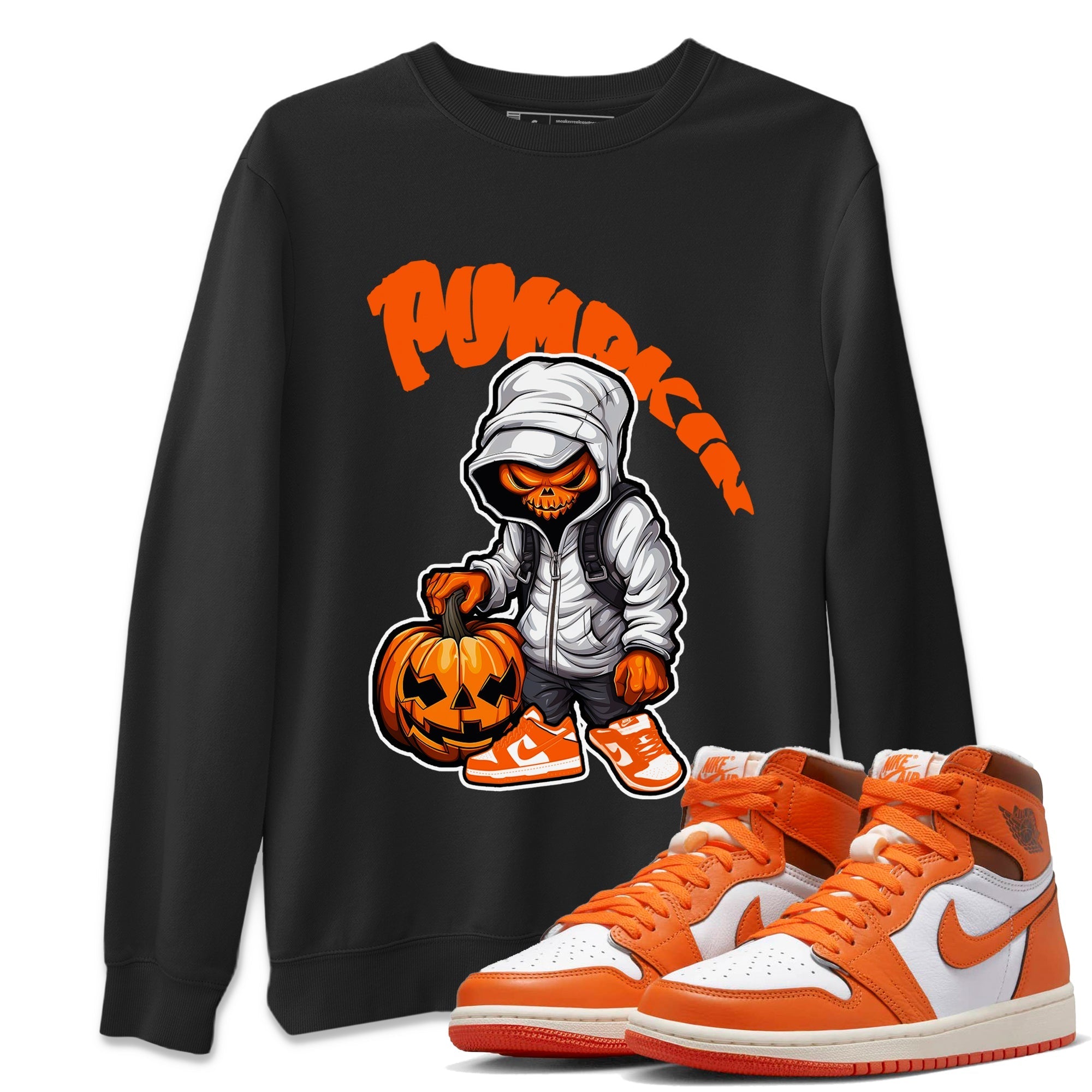 Air Jordan 1 Starfish shirt to match jordans Bustard Pumpkin Streetwear Sneaker Shirt AJ1Starfish Drip Gear Zone Sneaker Matching Clothing Unisex Black 1 T-Shirt Halloween Custumes