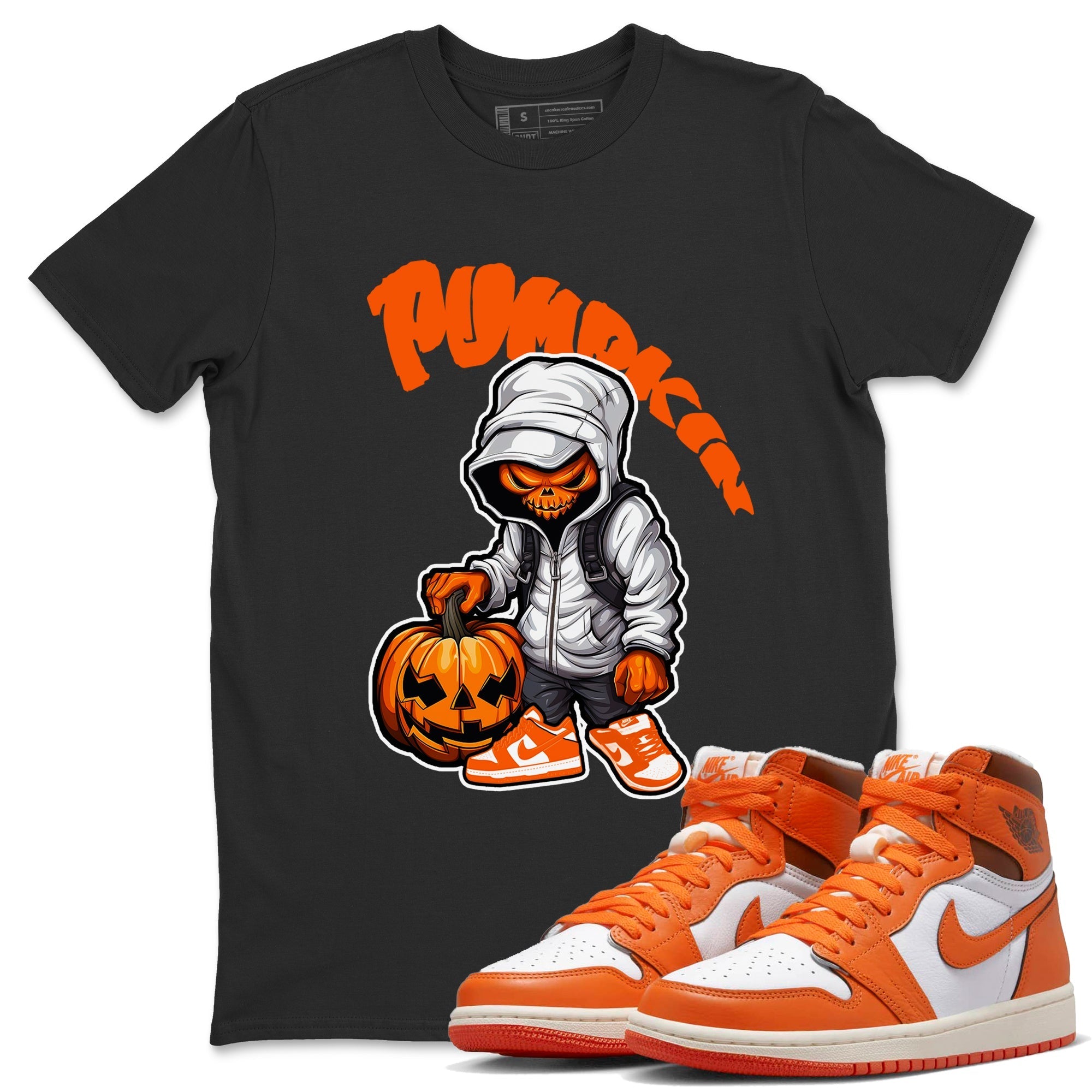 Air Jordan 1 Starfish shirt to match jordans Bustard Pumpkin Streetwear Sneaker Shirt AJ1Starfish Drip Gear Zone Sneaker Matching Clothing Unisex Black 1 T-Shirt Halloween Custumes