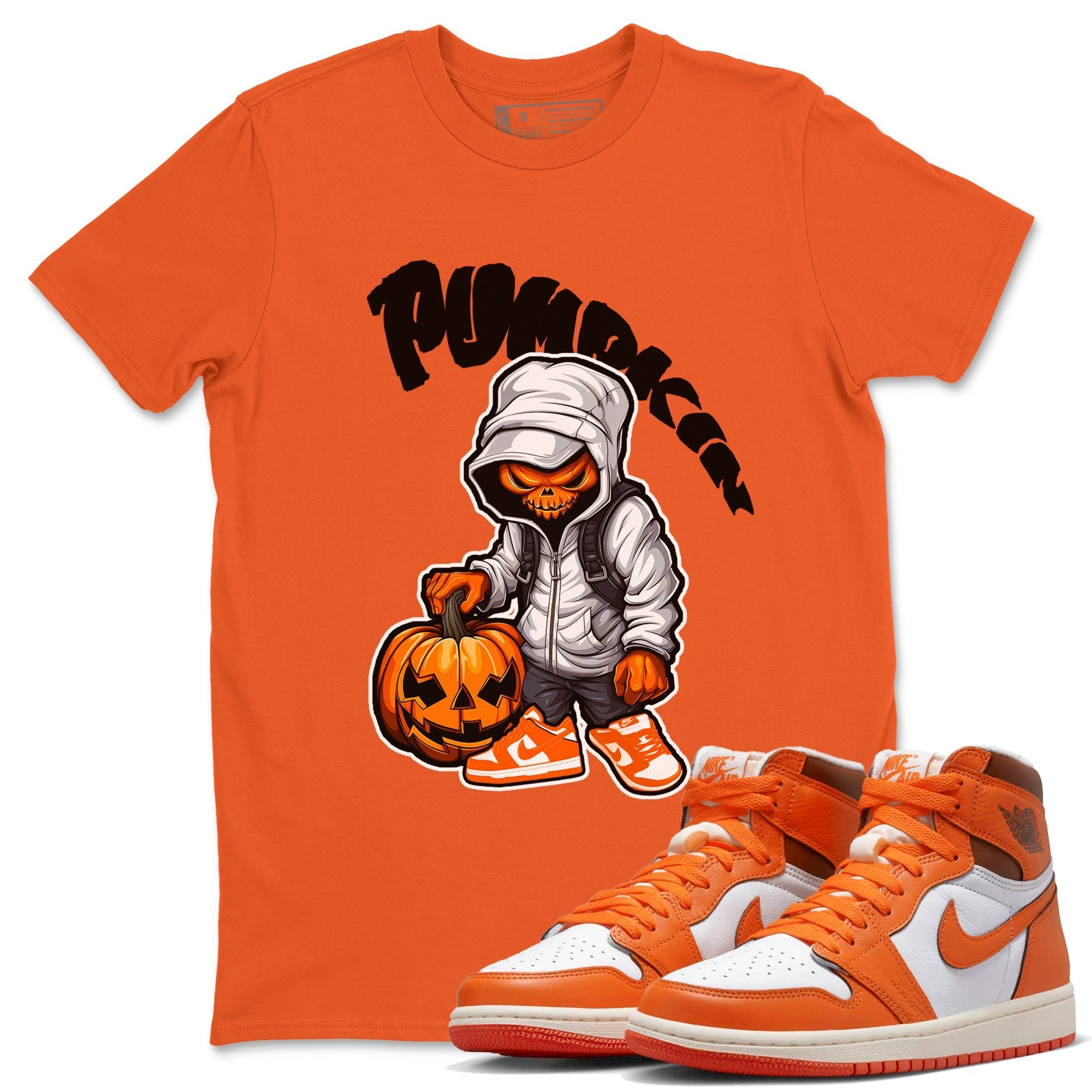Air Jordan 1 Starfish shirt to match jordans Bustard Pumpkin Streetwear Sneaker Shirt AJ1Starfish Drip Gear Zone Sneaker Matching Clothing Unisex Orange 1 T-Shirt Halloween Custumes