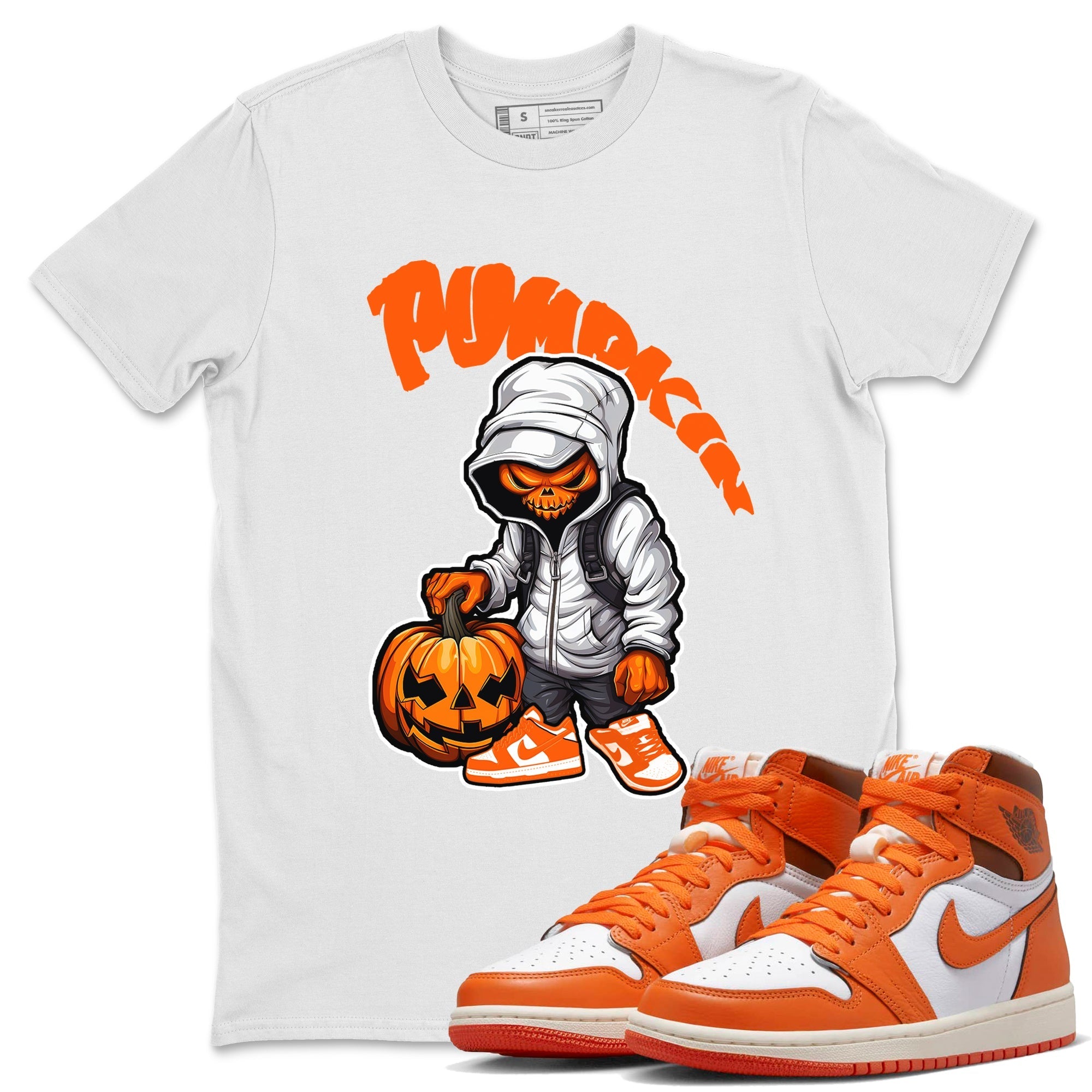 Air Jordan 1 Starfish shirt to match jordans Bustard Pumpkin Streetwear Sneaker Shirt AJ1Starfish Drip Gear Zone Sneaker Matching Clothing Unisex White 1 T-Shirt Halloween Custumes