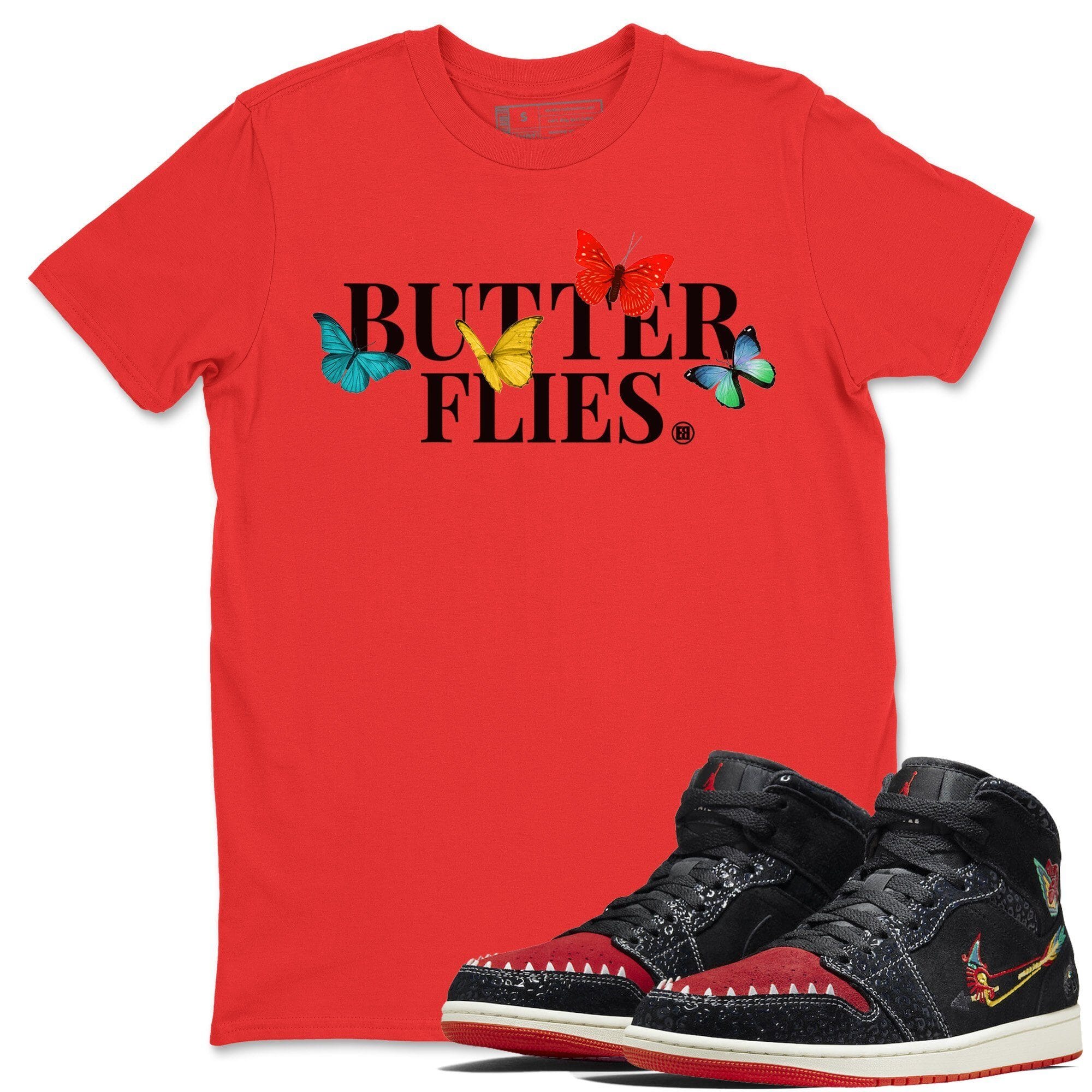 Jordan 1 Siempre Familia Sneaker Tees Drip Gear Zone Butterflies Sneaker Tees Jordan 1 Siempre Familia Shirt Unisex Shirts