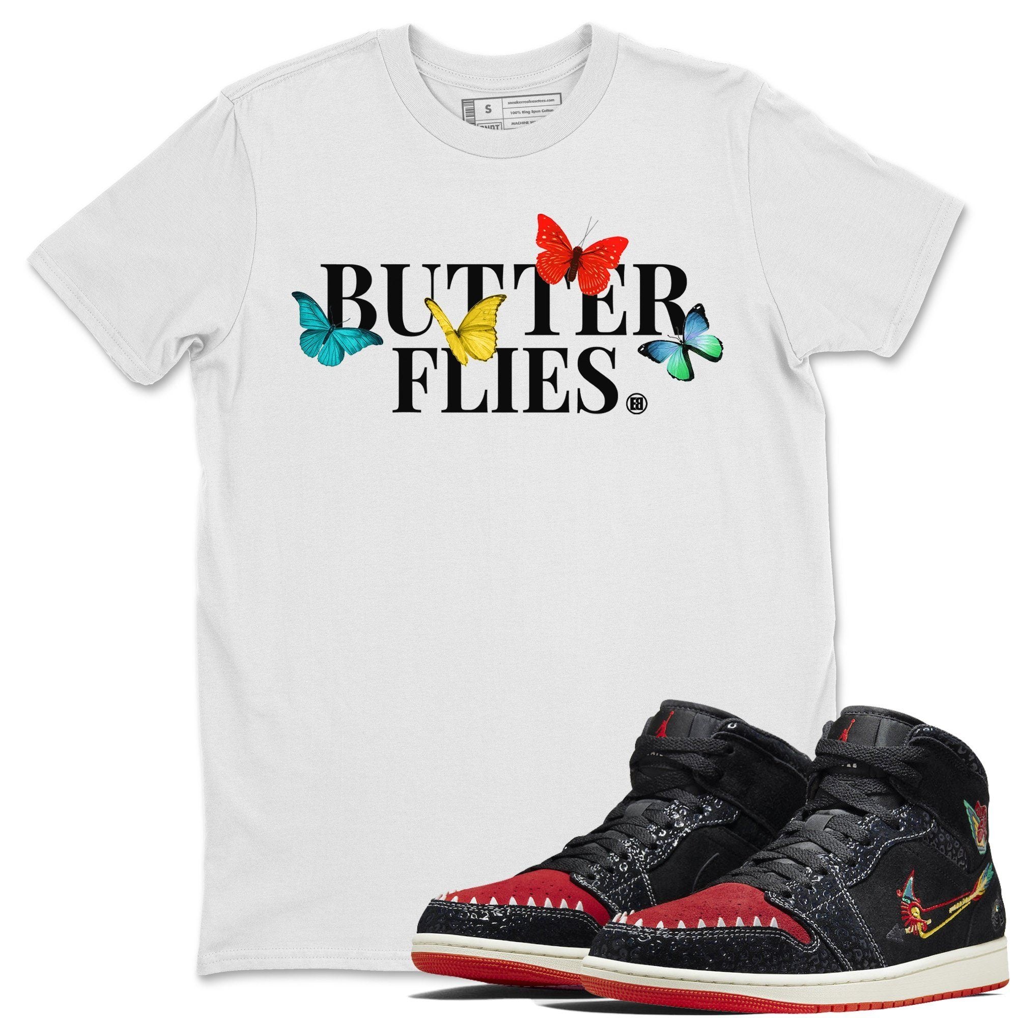 Jordan 1 Siempre Familia Sneaker Tees Drip Gear Zone Butterflies Sneaker Tees Jordan 1 Siempre Familia Shirt Unisex Shirts