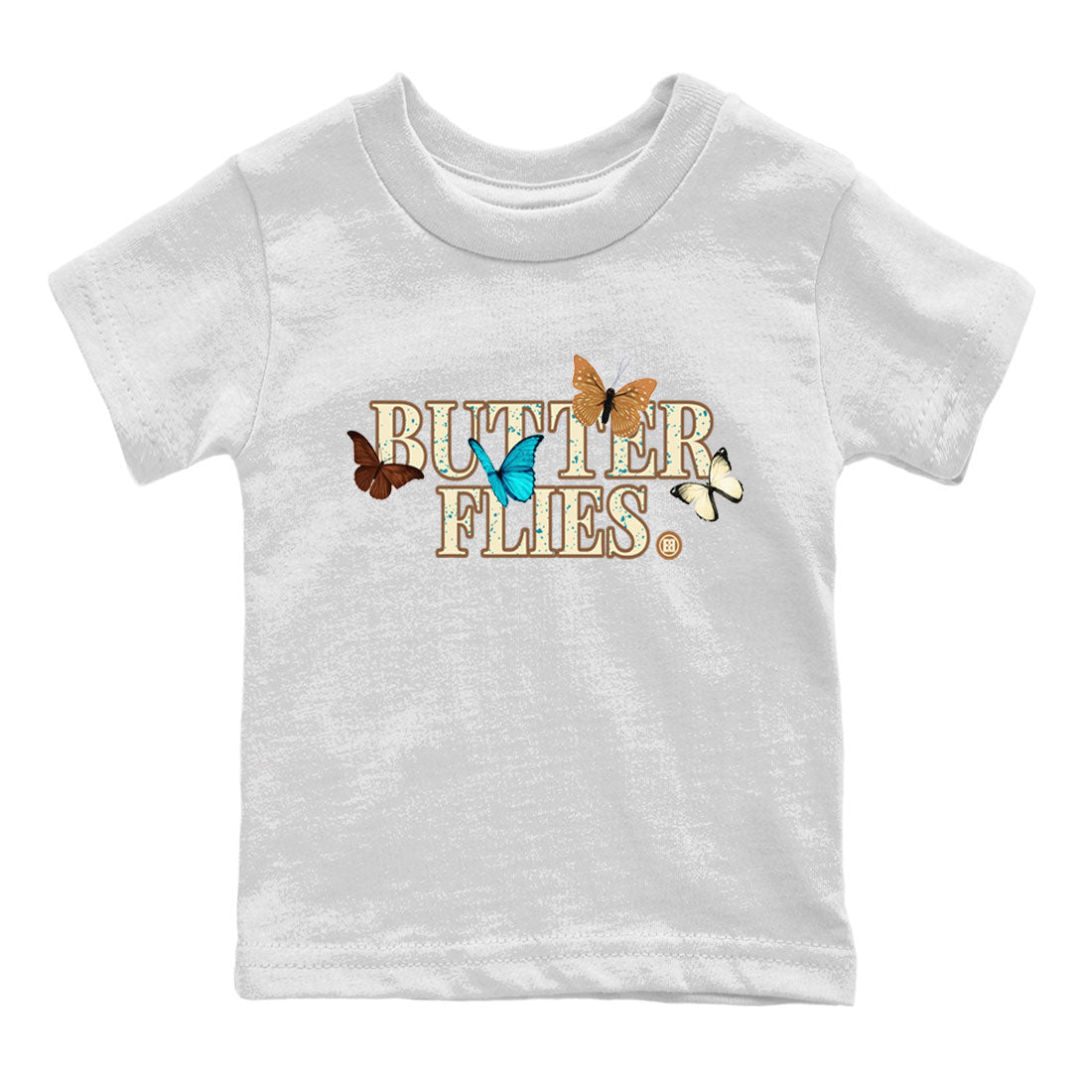 Air Jordan 4 GS Cacao Wow Match To Jordans Butterflies Streetwear Sneaker Shirt Air Jordan 4 Cacao Wow Drip Gear Zone Sneaker Matching Clothing Kids Shirts White 2