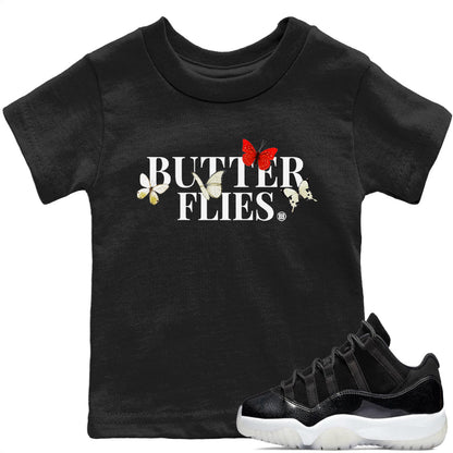 Jordan 11 72-10 Sneaker Tees Drip Gear Zone Butterflies Sneaker Tees Jordan 11 72-10 Shirt Kids Shirts