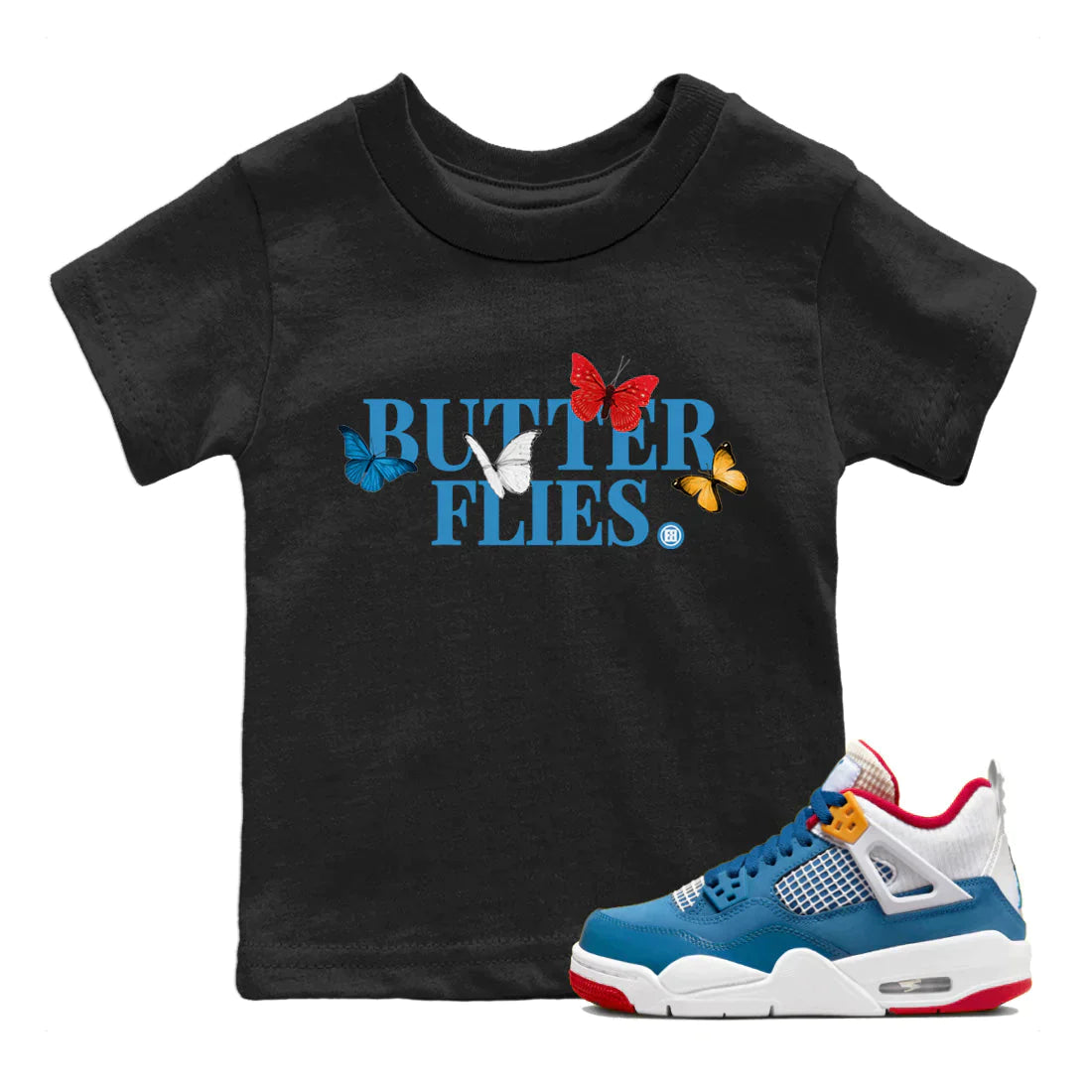 Jordan 4 Messy Room Sneaker Tees Drip Gear Zone Butterflies Sneaker Tees Jordan 4 Messy Room Shirt Kids Shirts