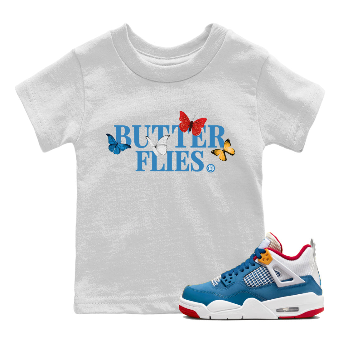 Jordan 4 Messy Room Sneaker Tees Drip Gear Zone Butterflies Sneaker Tees Jordan 4 Messy Room Shirt Kids Shirts