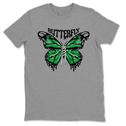 Air Jordan 1 Celtics Sneaker Match Tees Butterfly Sneaker Tees AJ1 OG HIGH Celtics Sneaker Release Tees Unisex Shirts Heather Grey 2