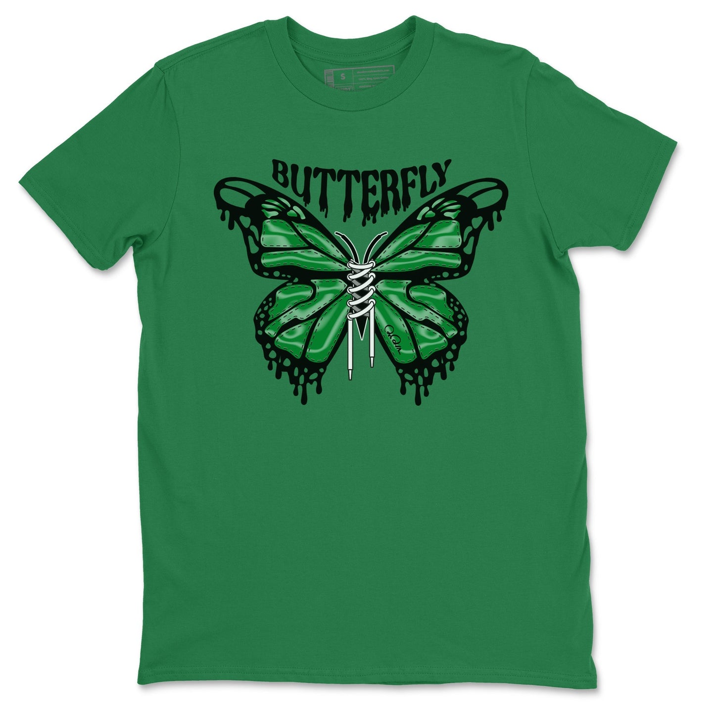 Air Jordan 1 Celtics Sneaker Match Tees Butterfly Sneaker Tees AJ1 OG HIGH Celtics Sneaker Release Tees Unisex Shirts Kelly Green 2