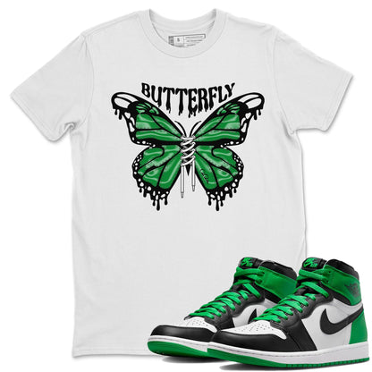 Air Jordan 1 Celtics Sneaker Match Tees Butterfly Sneaker Tees AJ1 OG HIGH Celtics Sneaker Release Tees Unisex Shirts White 1