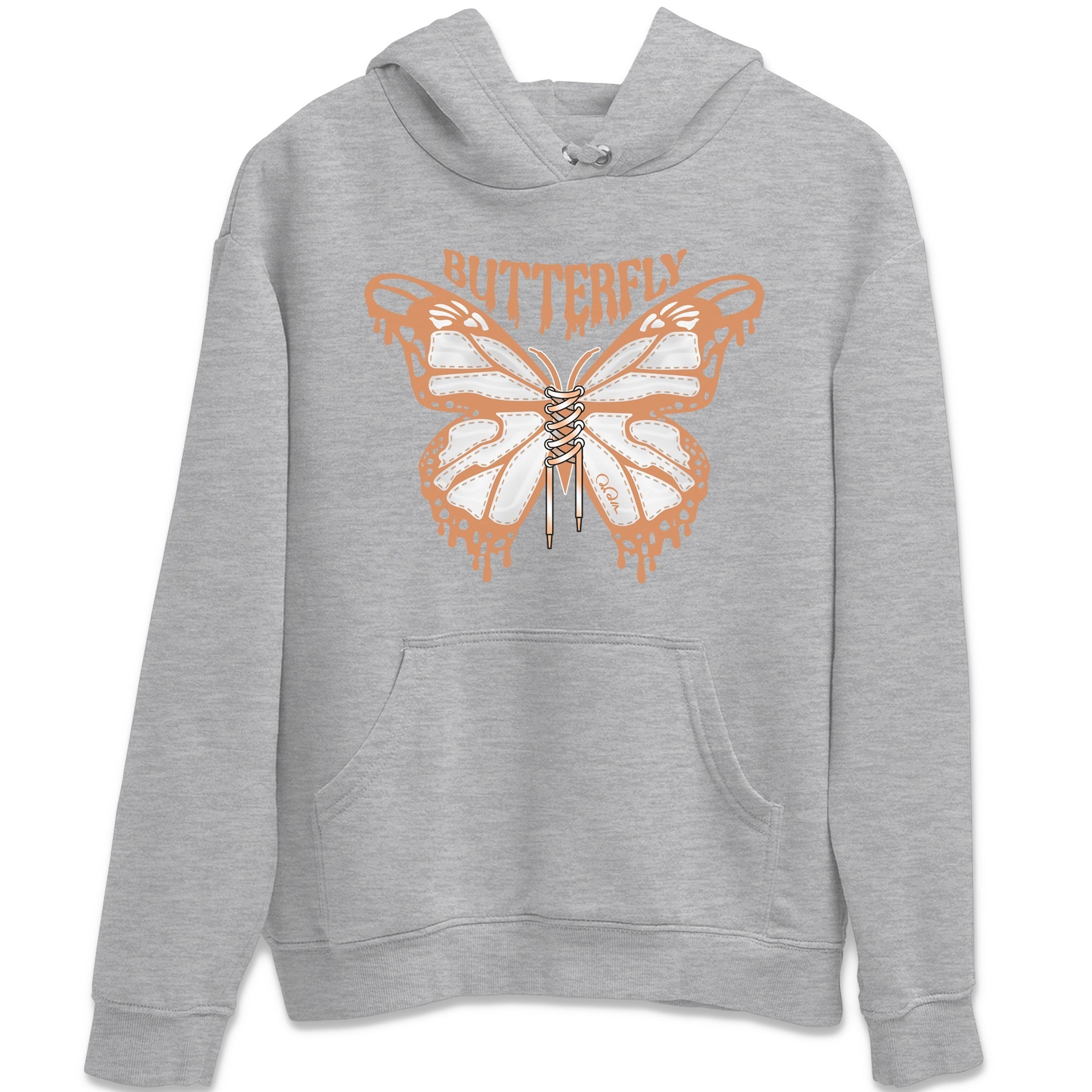 Air Jordan 1 Praline shirt to match jordans Butterfly Streetwear Sneaker Shirt AJ1Praline Drip Gear Zone Sneaker Matching Clothing Unisex Heather Grey 2 T-Shirt
