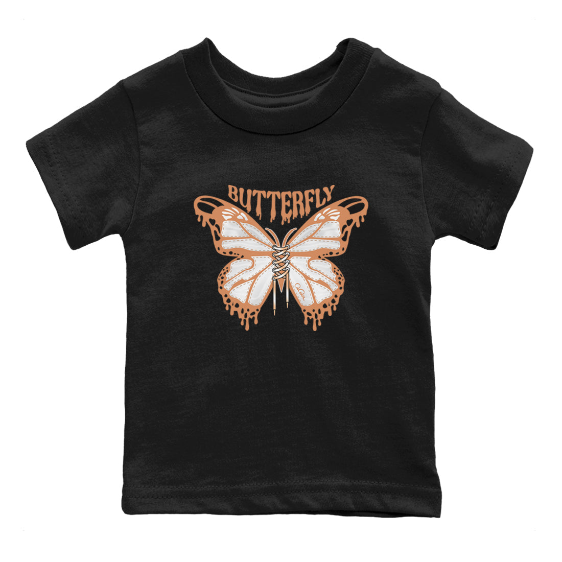 Air Jordan 1 Praline shirt to match jordans Butterfly Streetwear Sneaker Shirt AJ1Praline Drip Gear Zone Sneaker Matching Clothing Baby Toddler Black 2 T-Shirt