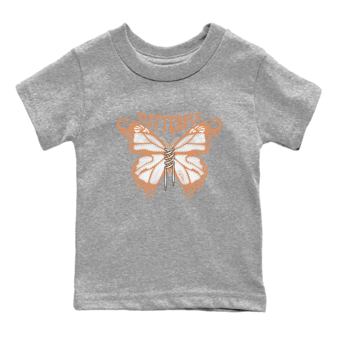 Air Jordan 1 Praline shirt to match jordans Butterfly Streetwear Sneaker Shirt AJ1Praline Drip Gear Zone Sneaker Matching Clothing Baby Toddler Heather Grey 2 T-Shirt