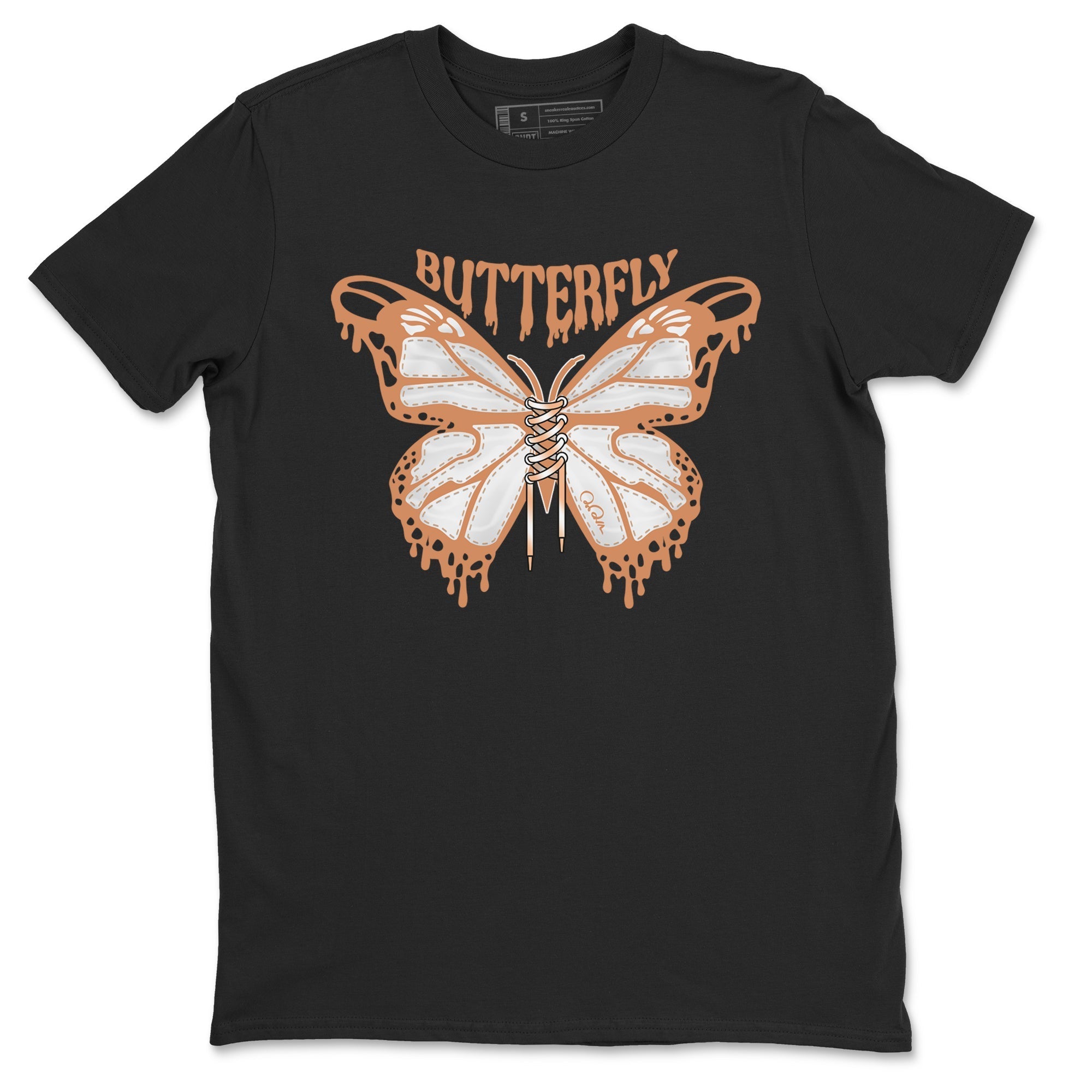 Air Jordan 1 Praline shirt to match jordans Butterfly Streetwear Sneaker Shirt AJ1Praline Drip Gear Zone Sneaker Matching Clothing Unisex Black 2 T-Shirt