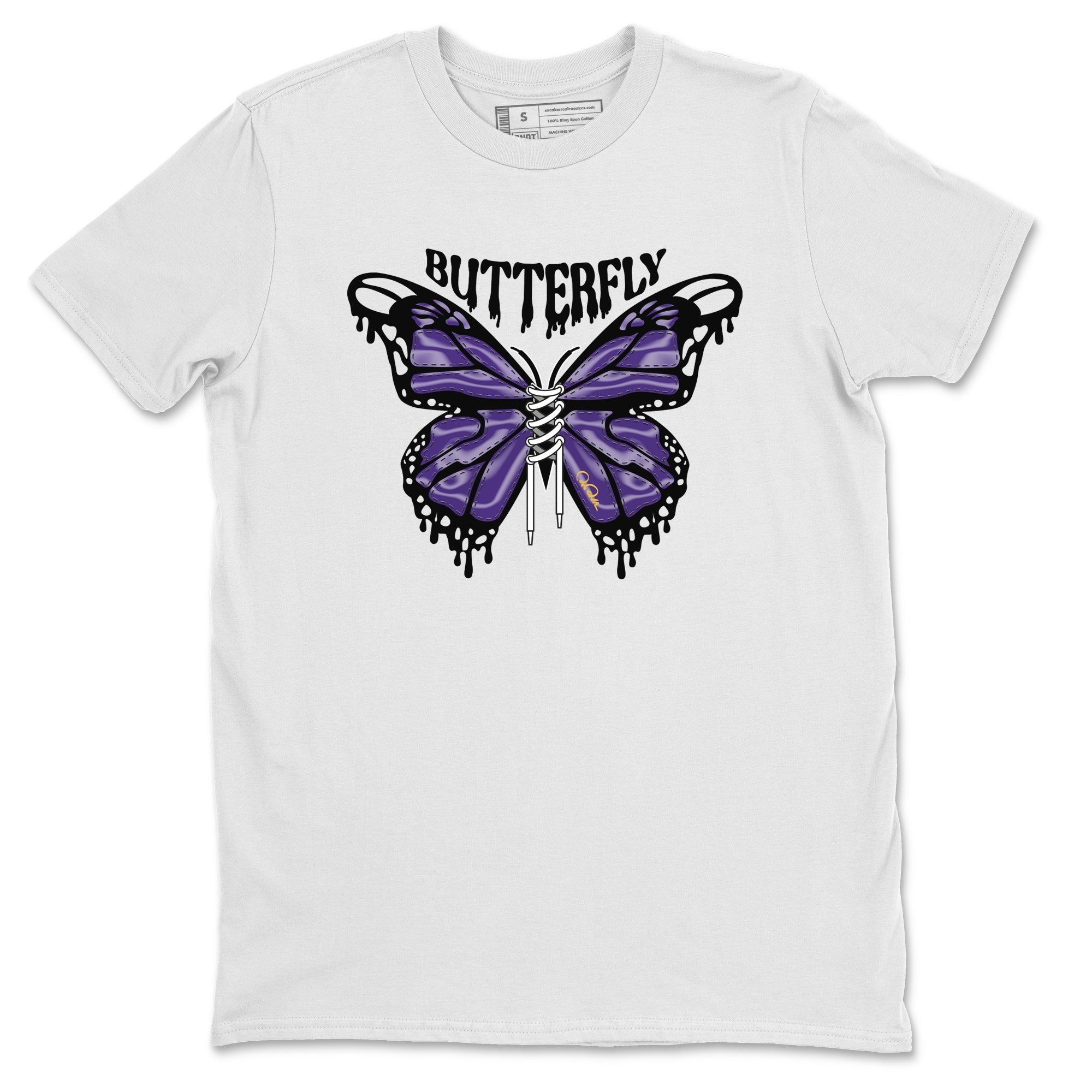 Air Jordan 12 Field Purple Sneaker Match Tees Butterfly Sneaker Tees AJ12 Field Purple Sneaker Release Tees Unisex Shirts White 2