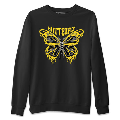 Air Jordan 4 Thunder Sneaker Match Tees Butterfly Sneaker Tees AJ4 Thunder Sneaker Release Tees Unisex Shirts Black 2