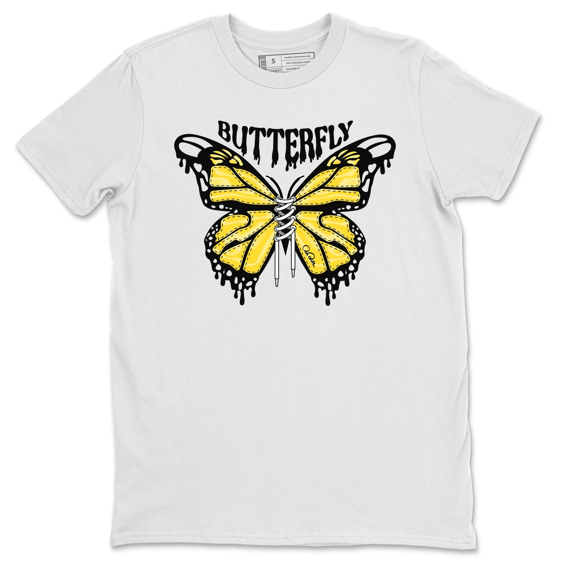 Air Jordan 4 Thunder Sneaker Match Tees Butterfly Sneaker Tees AJ4 Thunder Sneaker Release Tees Unisex Shirts White 2