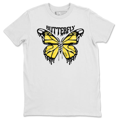 Air Jordan 4 Thunder Sneaker Match Tees Butterfly Sneaker Tees AJ4 Thunder Sneaker Release Tees Unisex Shirts White 2