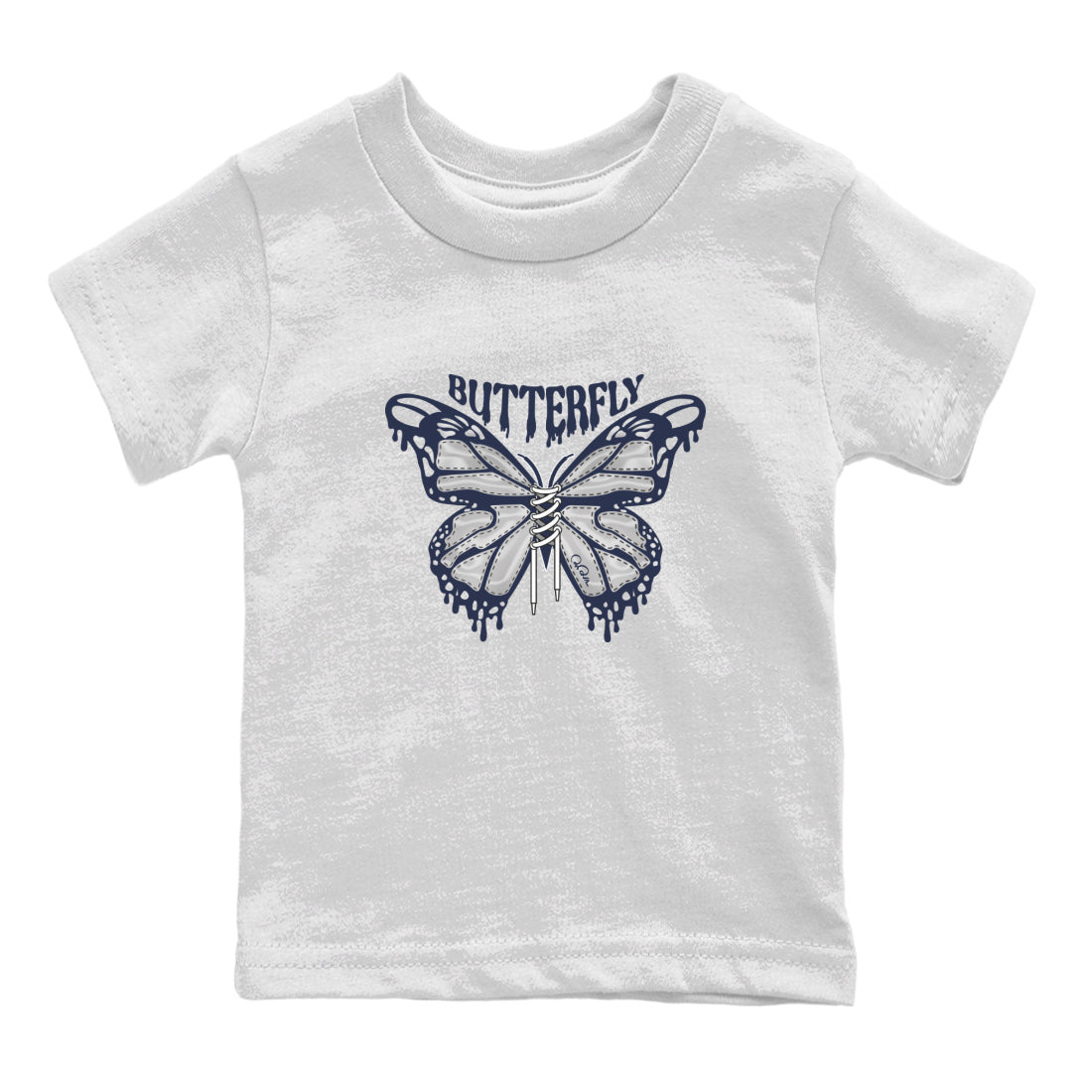 Air Jordan 5 Georgetown Sneaker Match Tees Butterfly Streetwear Sneaker Shirt AJ5 Georgetown Sneaker Release Tees Kids Shirts White 2