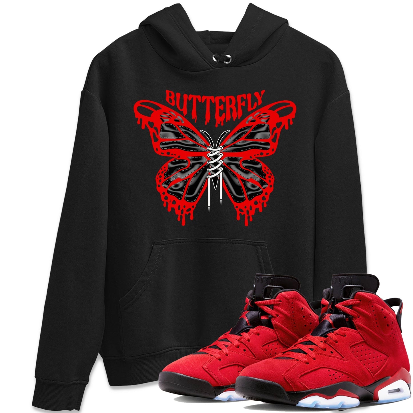 Air Jordan 6 Toro Bravo Sneaker Match Tees Butterfly Sneaker Tees AJ6 Toro Bravo Sneaker Release Tees Unisex Shirts Black 1