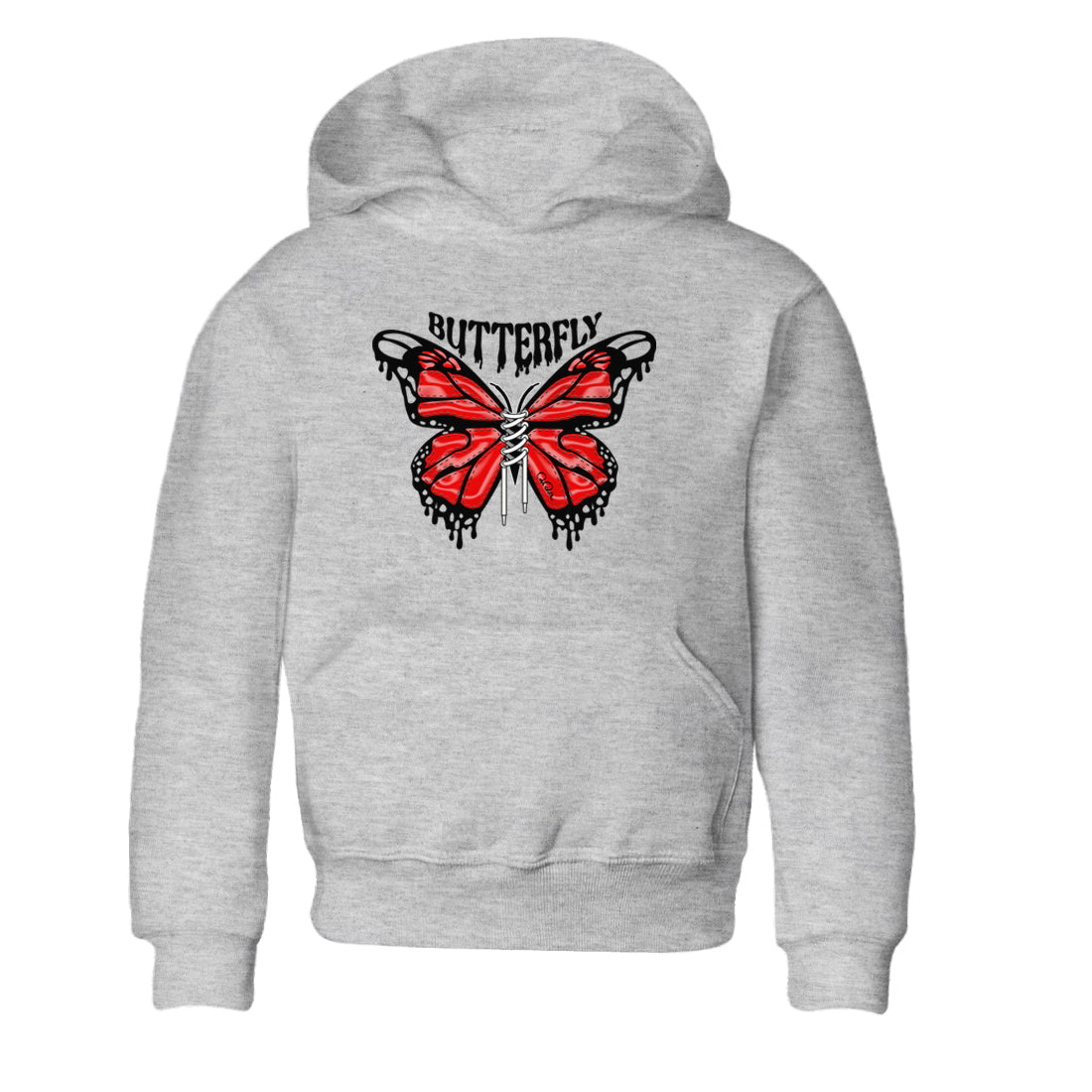 Air Jordan 6 Toro Bravo Sneaker Match Tees Butterfly Sneaker Tees AJ6 Toro Bravo Sneaker Release Tees Kids Shirts Heather Grey 2