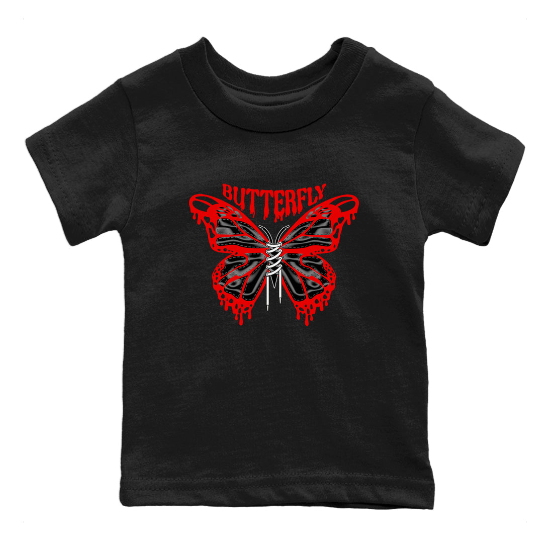 Air Jordan 6 Toro Bravo Sneaker Match Tees Butterfly Sneaker Tees AJ6 Toro Bravo Sneaker Release Tees Kids Shirts Black 2