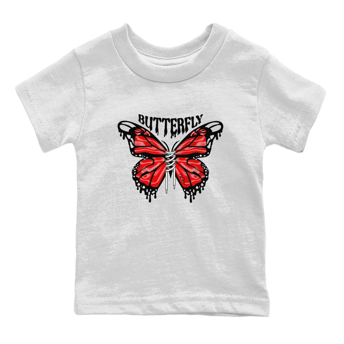 Air Jordan 6 Toro Bravo Sneaker Match Tees Butterfly Sneaker Tees AJ6 Toro Bravo Sneaker Release Tees Kids Shirts White 2