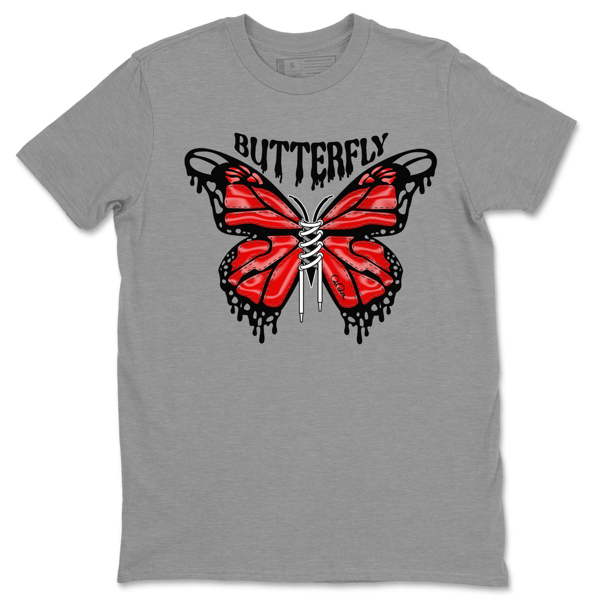 Air Jordan 6 Toro Bravo Sneaker Match Tees Butterfly Sneaker Tees AJ6 Toro Bravo Sneaker Release Tees Unisex Shirts Heather Grey 2