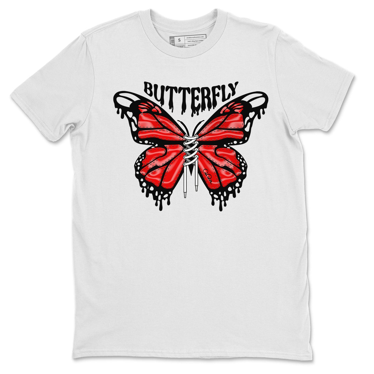 Air Jordan 6 Toro Bravo Sneaker Match Tees Butterfly Sneaker Tees AJ6 Toro Bravo Sneaker Release Tees Unisex Shirts White 2