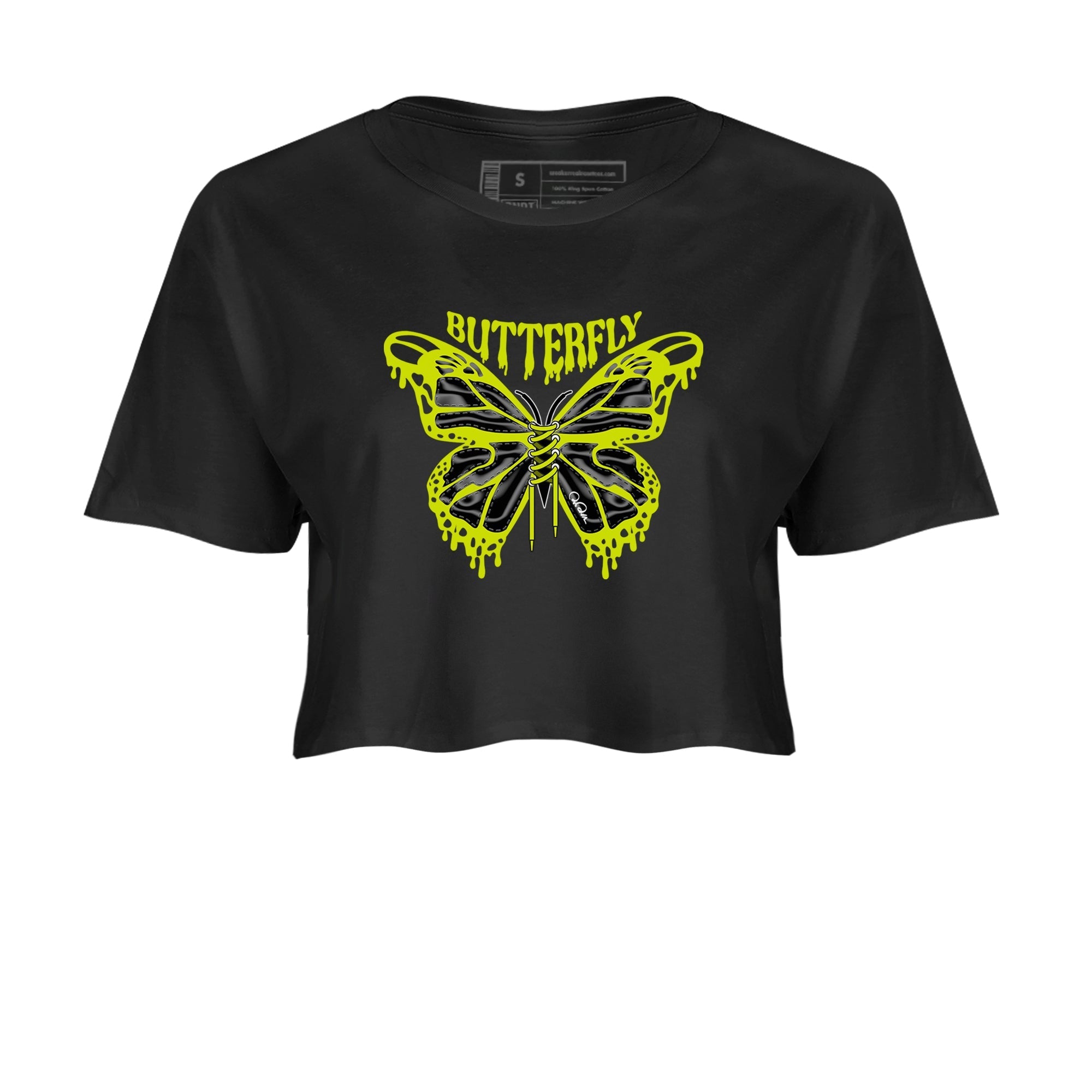 Dunk Halloween shirt to match jordans Butterfly sneaker tees halloween horror nights Nike Dunk Halloween Drip Gear Zone Black 2 Crop T-Shirt