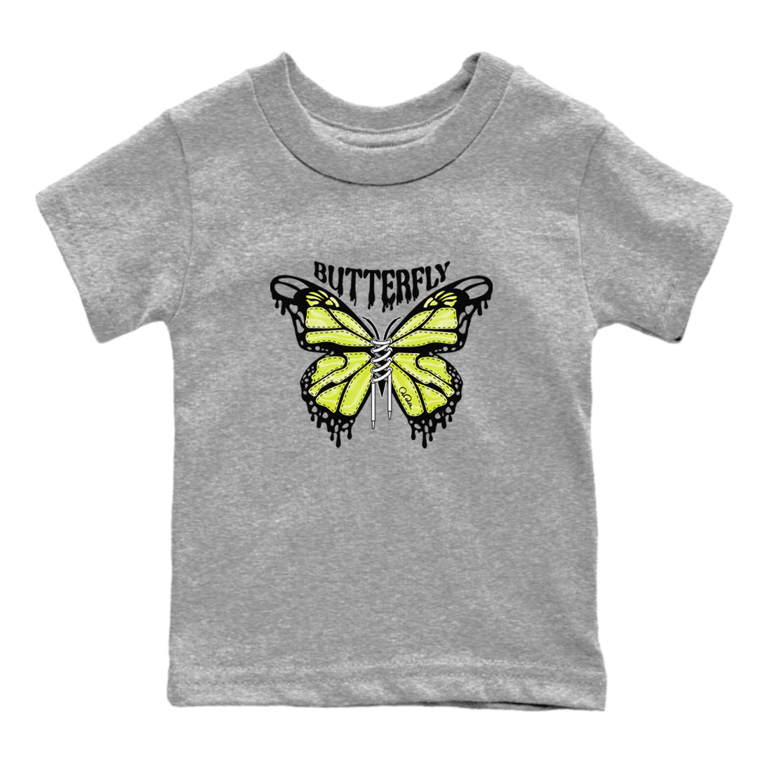 Dunk Halloween shirt to match jordans Butterfly sneaker tees halloween horror nights Nike Dunk Halloween Drip Gear Zone Baby Toddler Heather Grey 2 T-Shirt